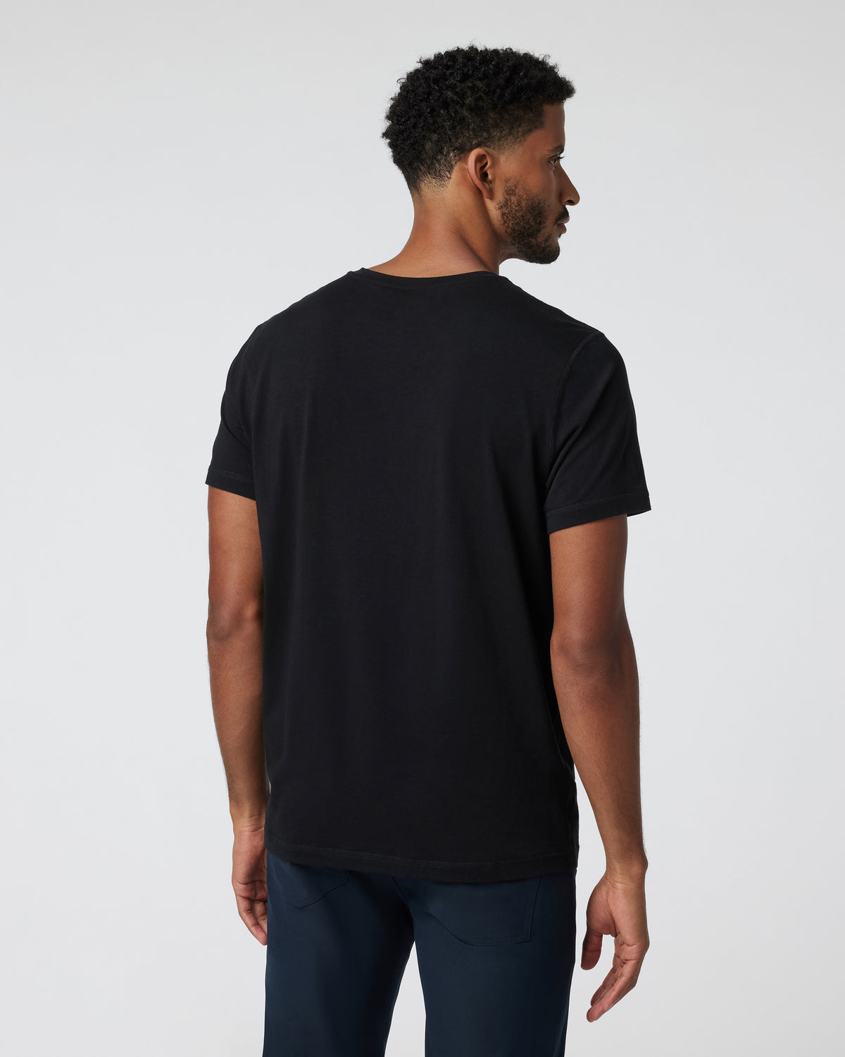 Men Vuori Short-Sleeve Tuvalu Henley Men's Black Henley Shirt