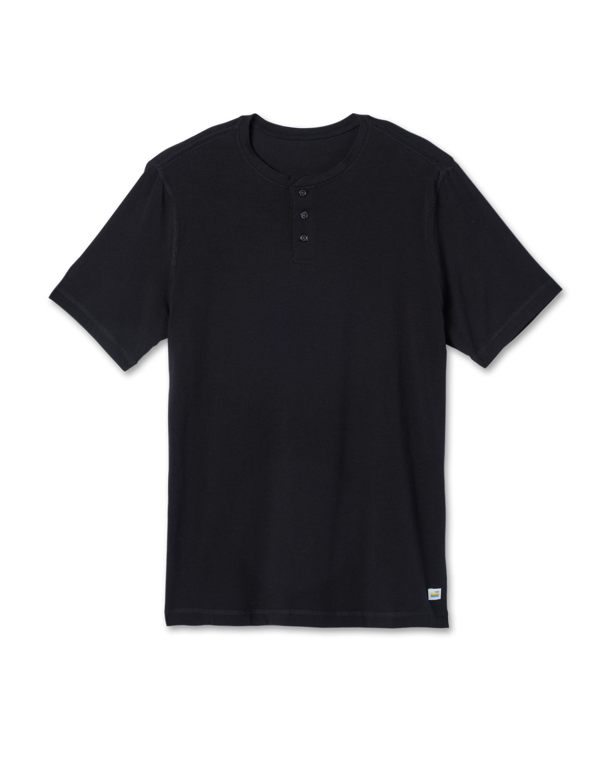 Men Vuori Short-Sleeve Tuvalu Henley Men's Black Henley Shirt