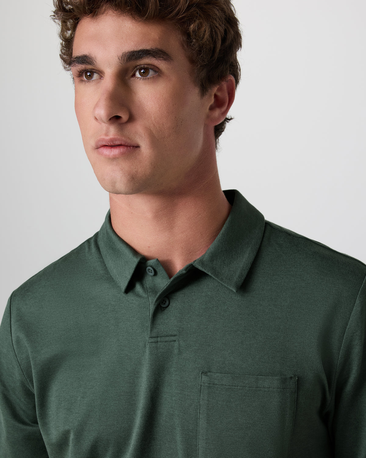 Men Vuori Short Sleeve Ponto Performance Polo Marsh Heather