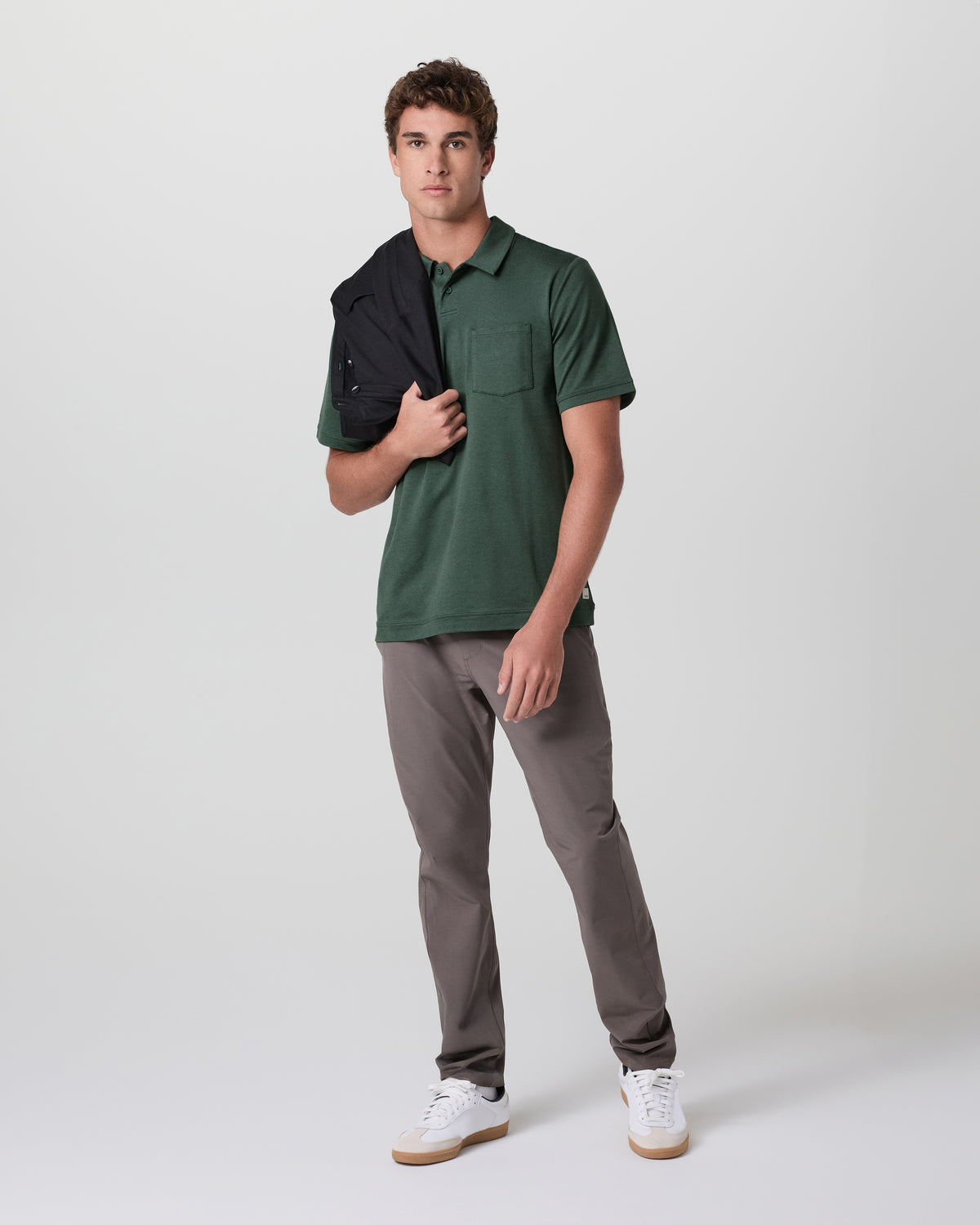 Men Vuori Short Sleeve Ponto Performance Polo Marsh Heather