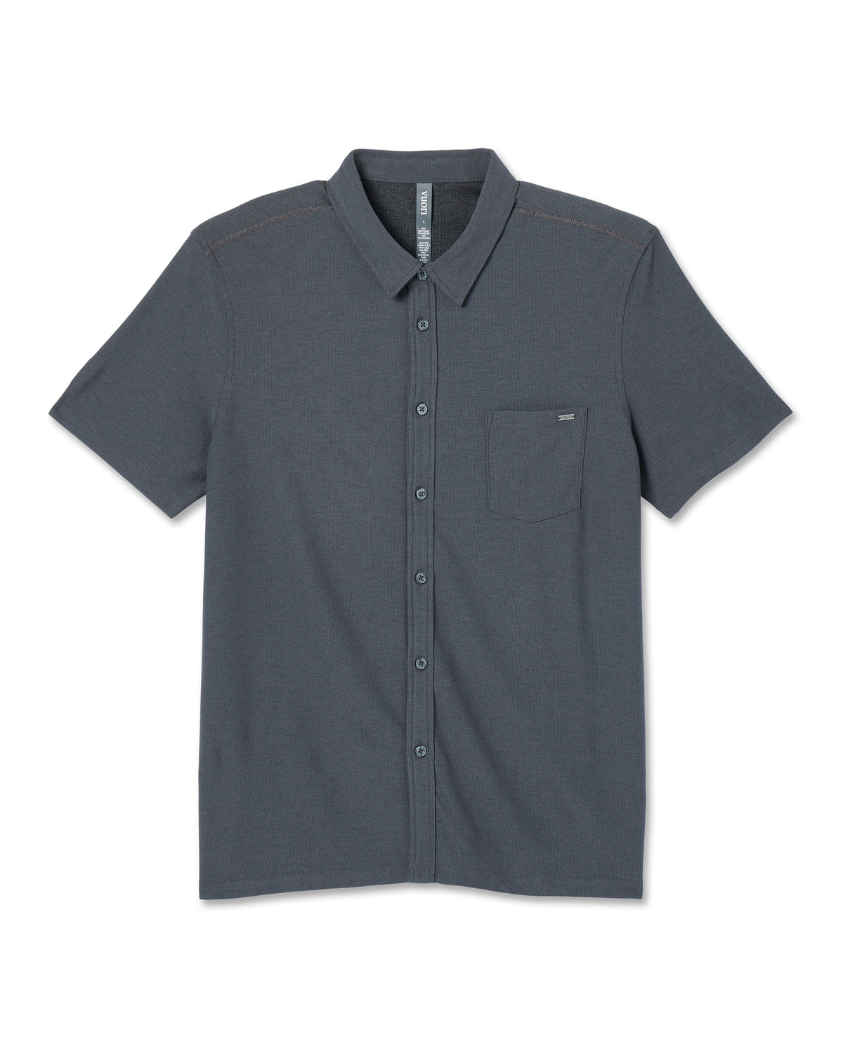 Men Vuori Short Sleeve Ace Button Down Men's Charcoal Shirt