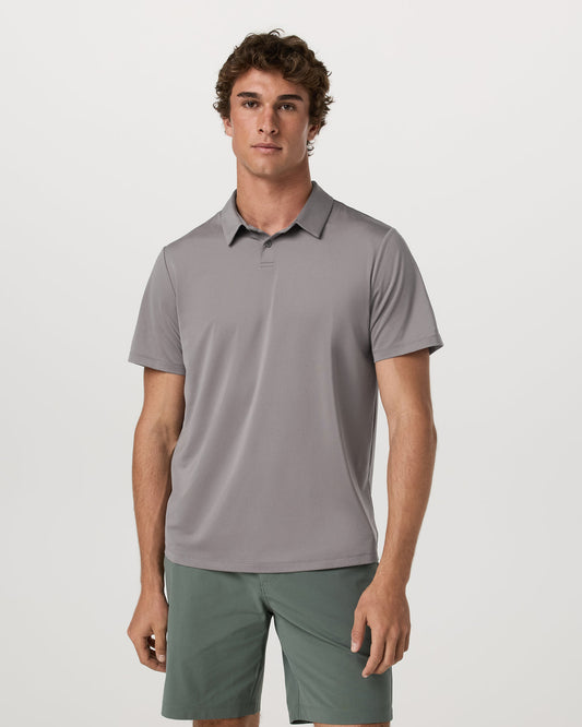 Men Vuori Short Sleeve Viewpoint Polo 2.0 Men's Cavern Grey Shirt