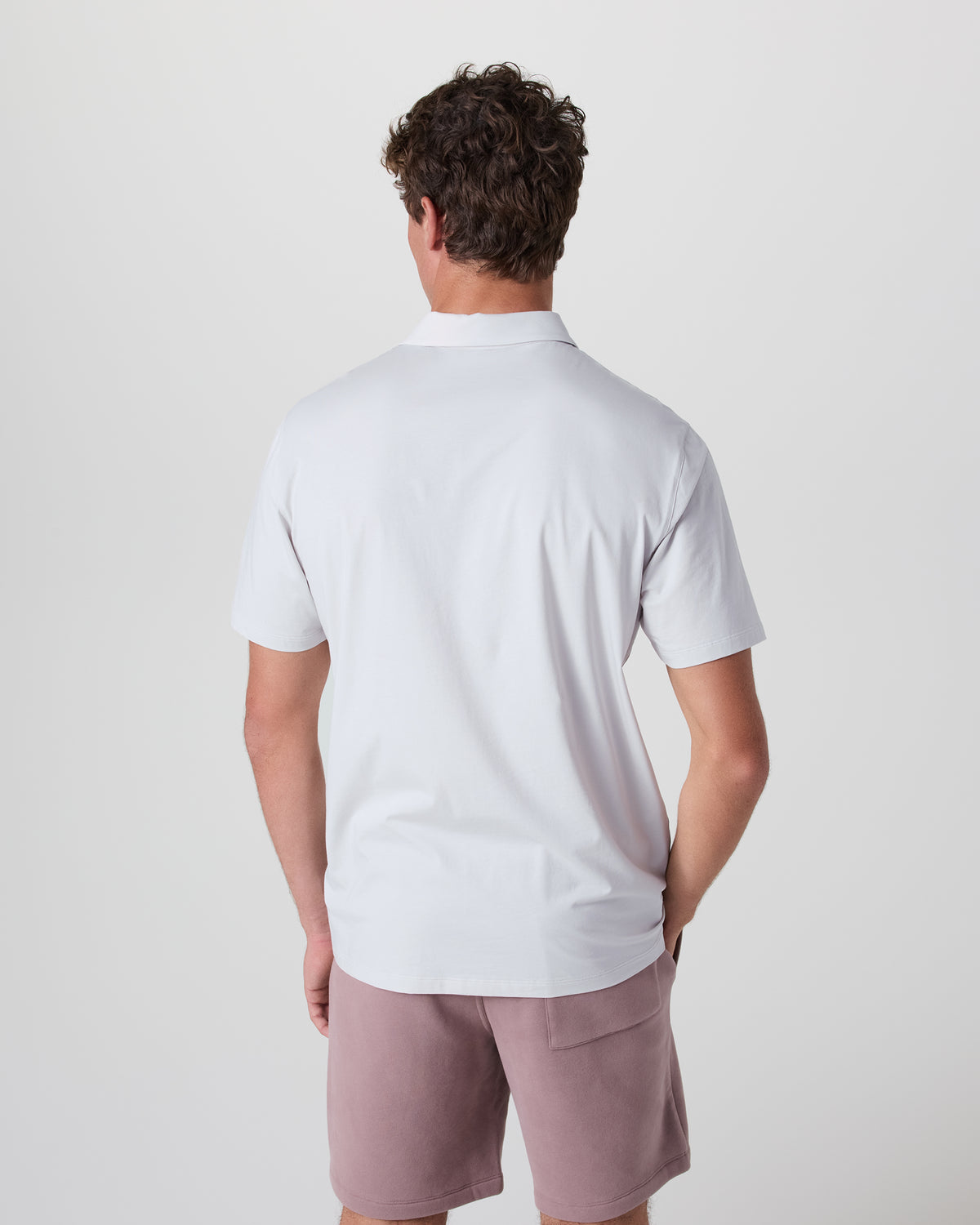 Men Vuori Short Sleeve Feather Polo Frost Grey