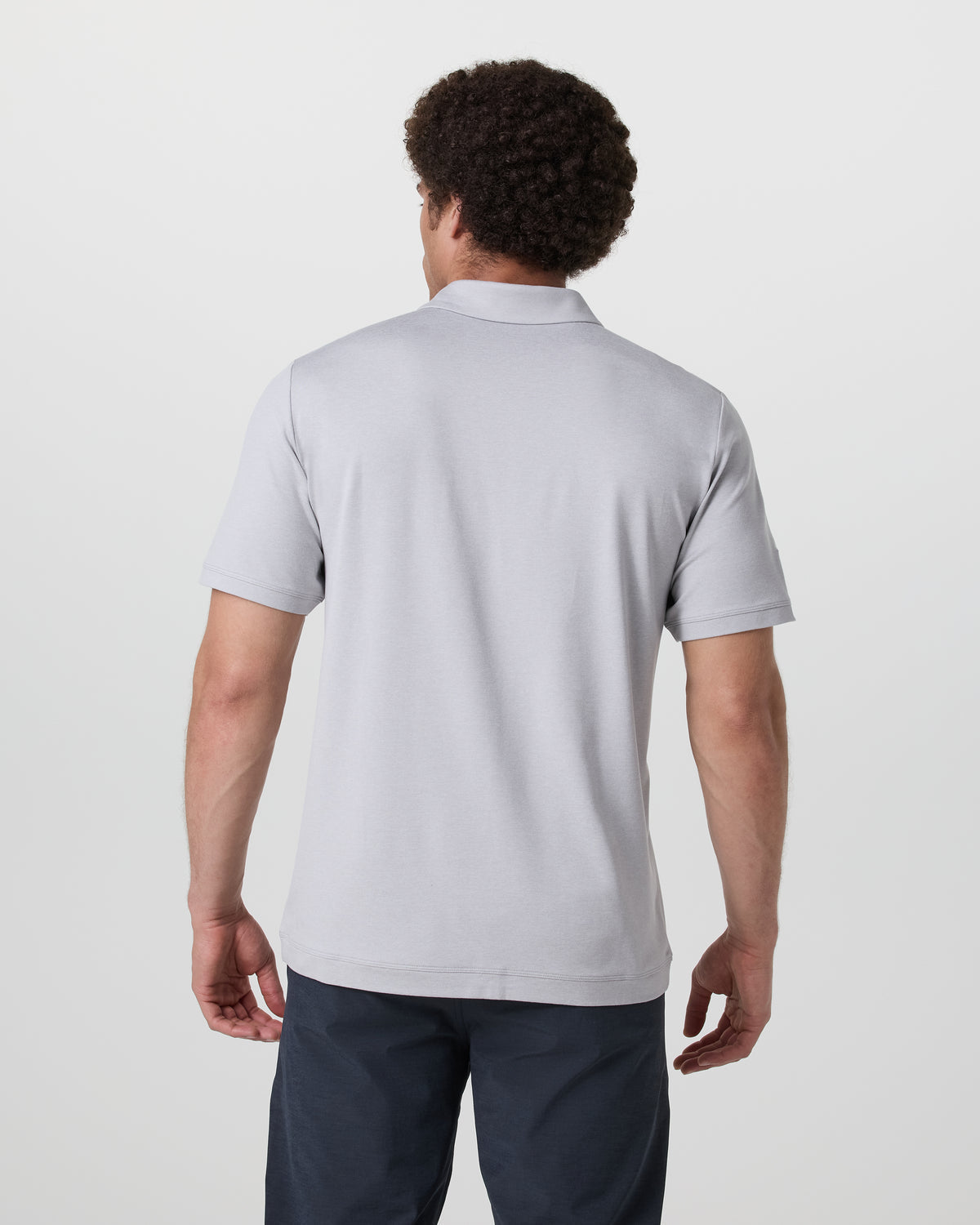 Men Vuori Short Sleeve Ponto Performance Polo Frost Grey Heather