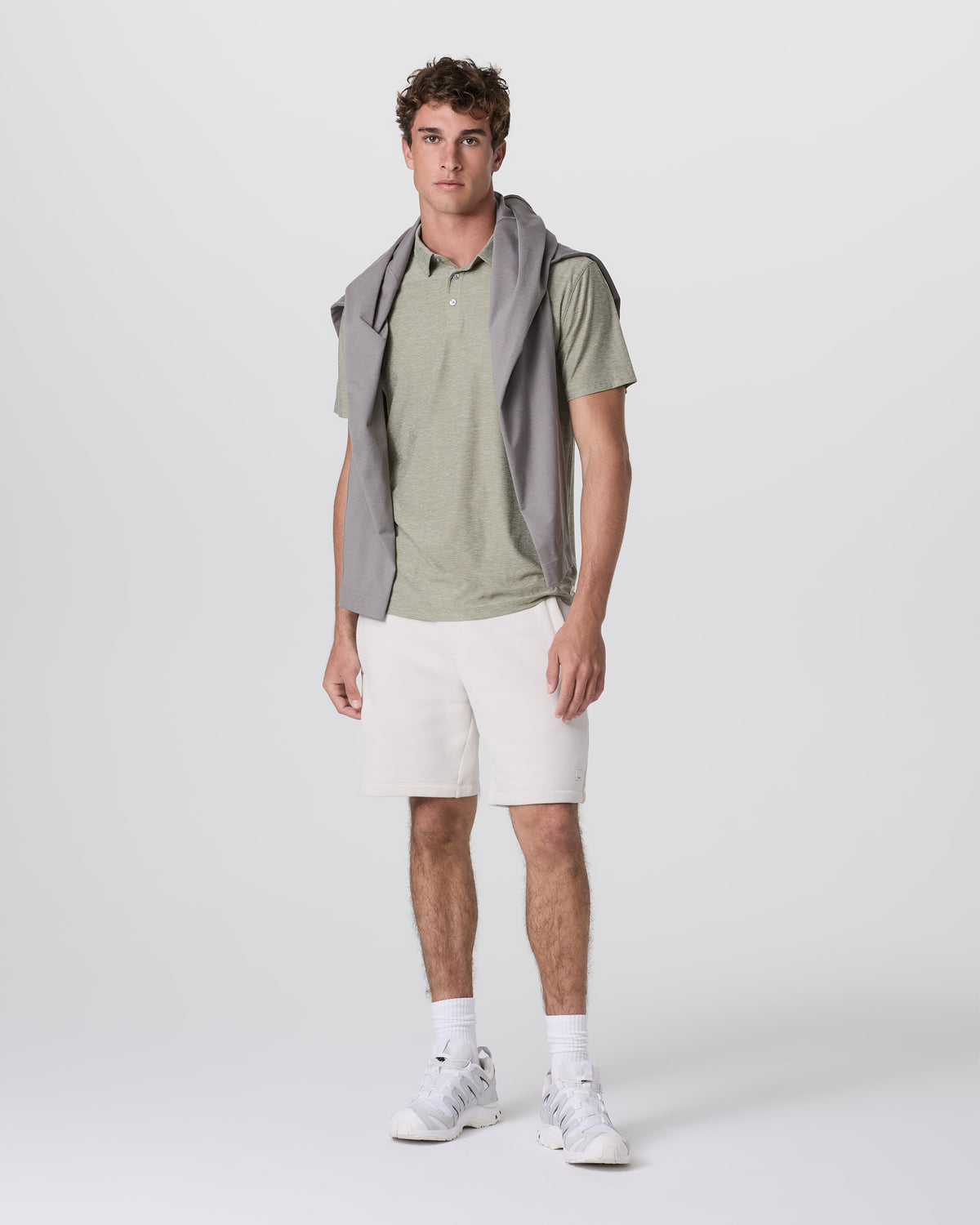 Men Vuori Strato Tech Polo Men's Agave Green Heather Polo
