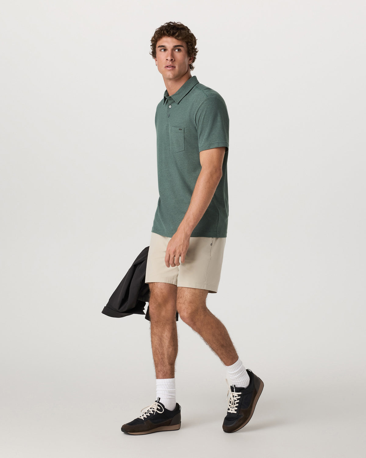 Men Vuori Ace Polo Men's Agate Green Performance Polo Shirt