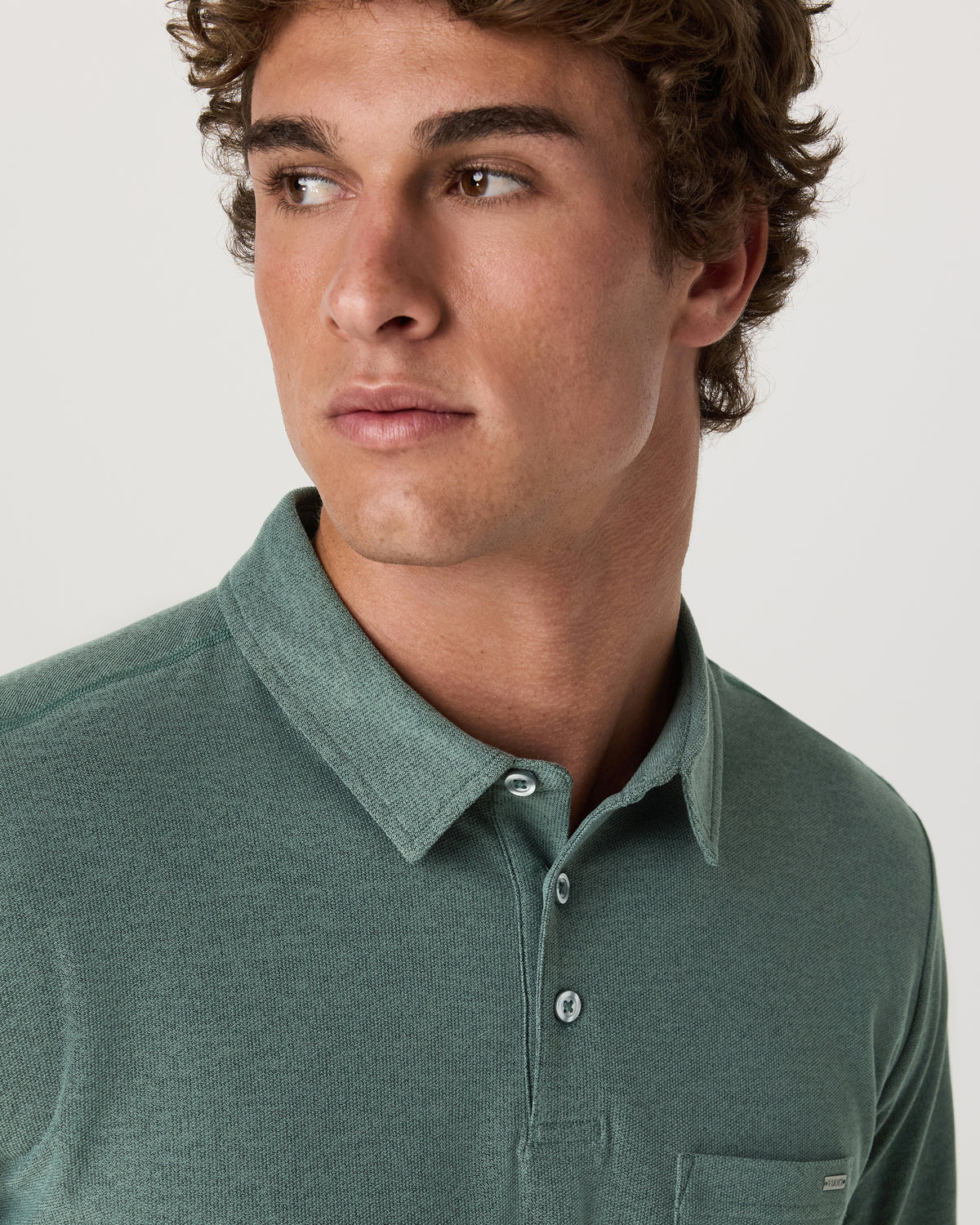Men Vuori Ace Polo Men's Agate Green Performance Polo Shirt