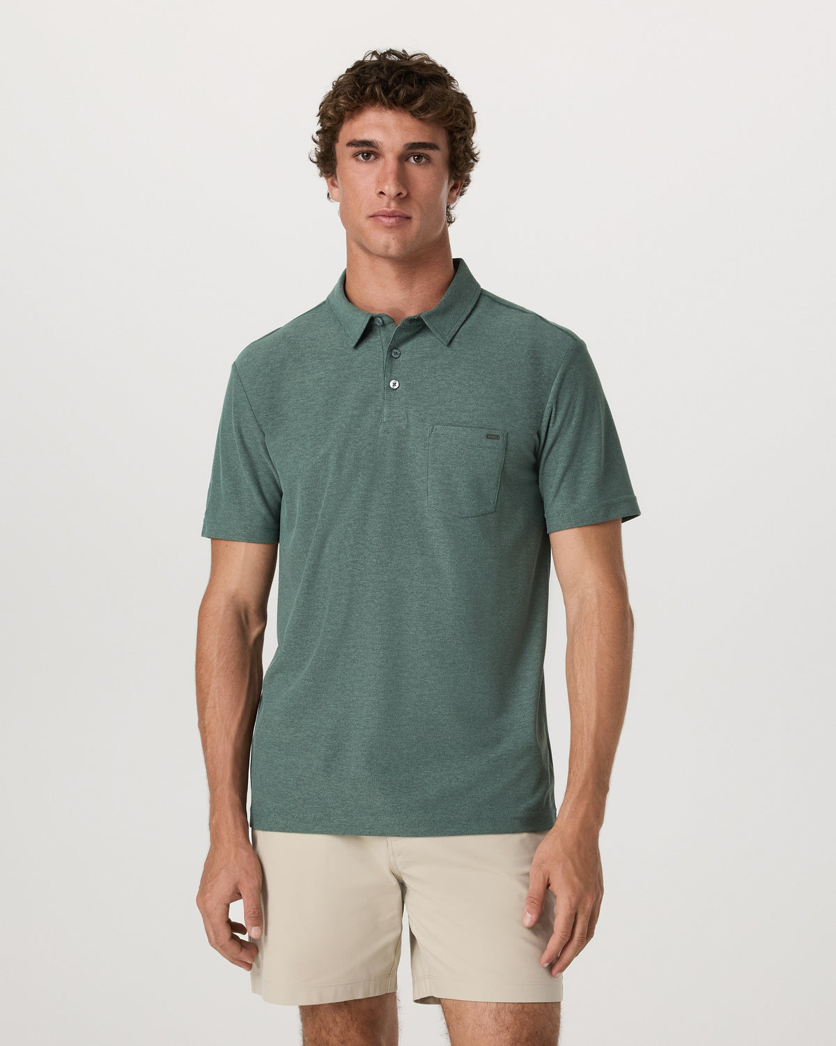 Men Vuori Ace Polo Men's Agate Green Performance Polo Shirt