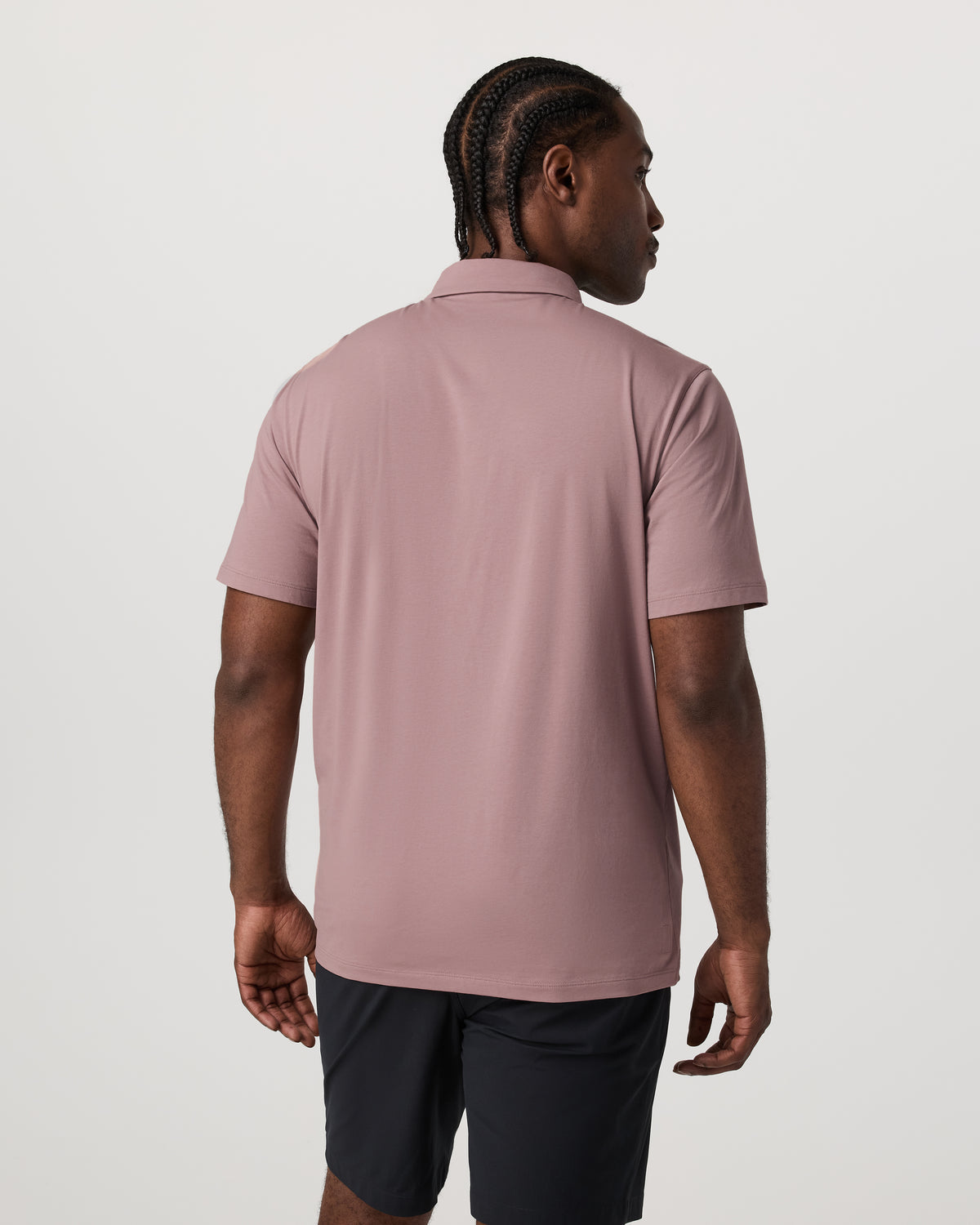Men Vuori Short Sleeve Feather Polo Zion Rose