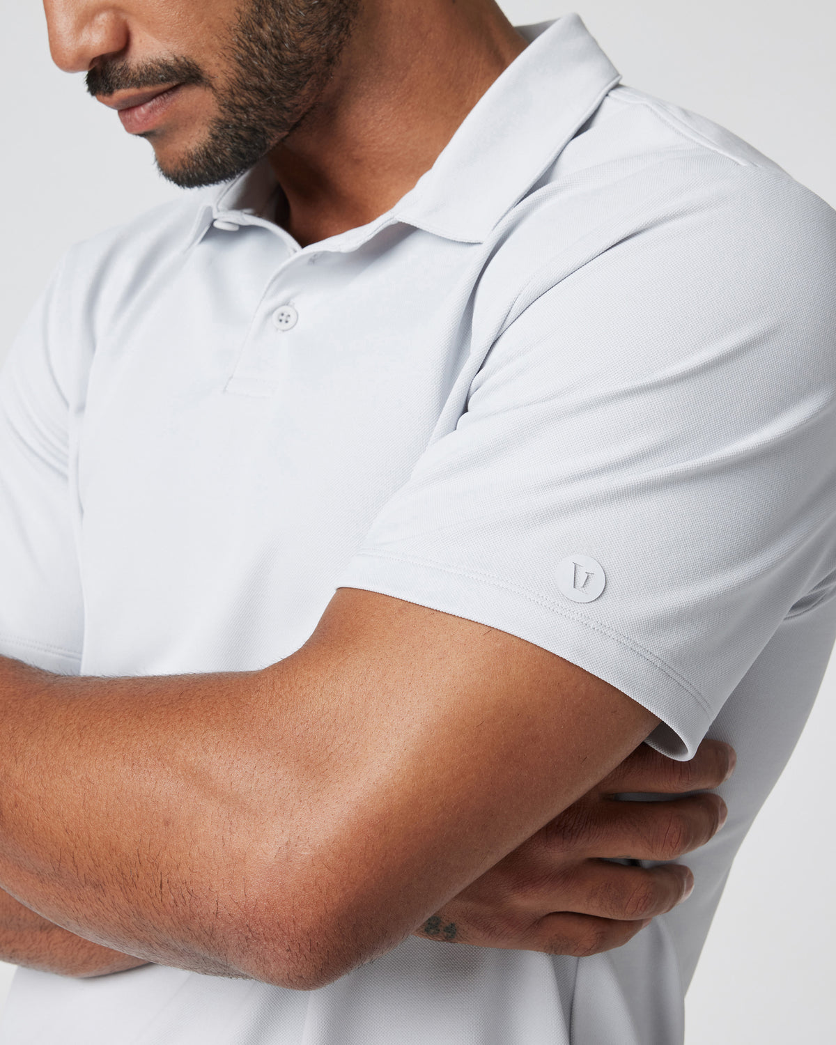 Men Vuori Gamepoint Polo Men's Frost Grey Tennis Polo
