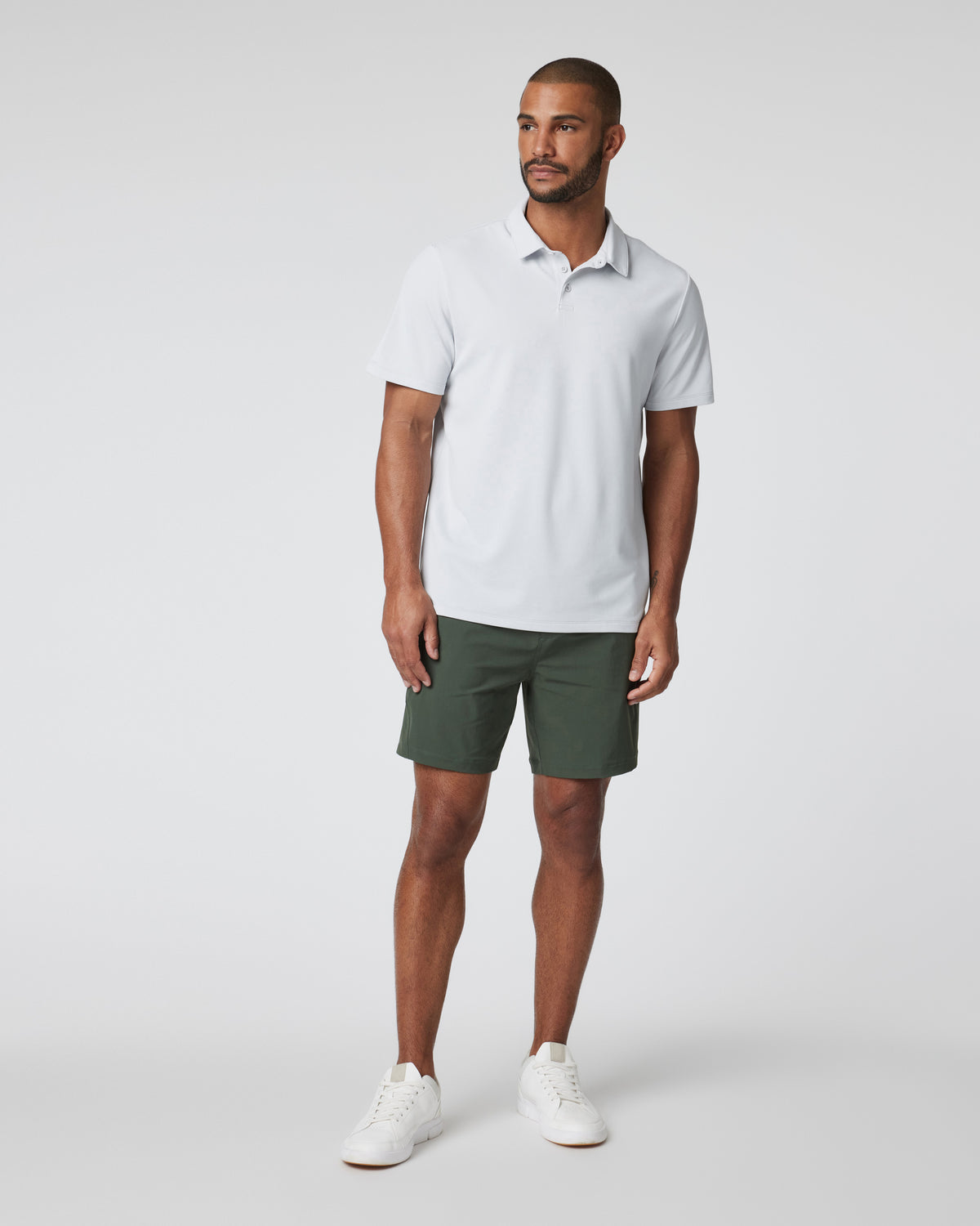 Men Vuori Gamepoint Polo Men's Frost Grey Tennis Polo