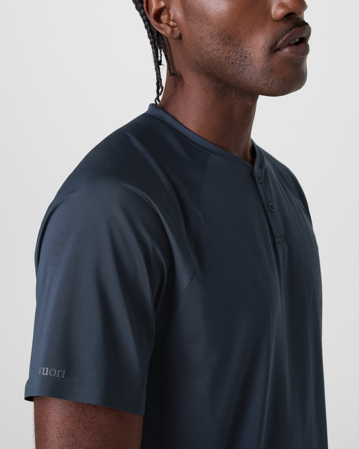 Men Vuori Short Sleeve Viewpoint Henley Navy