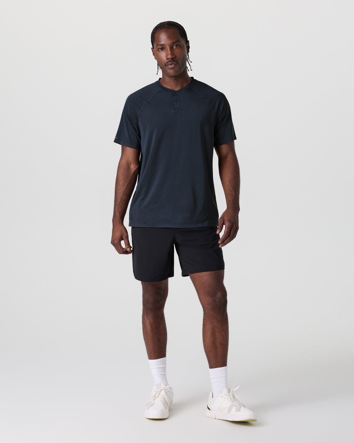Men Vuori Short Sleeve Viewpoint Henley Navy