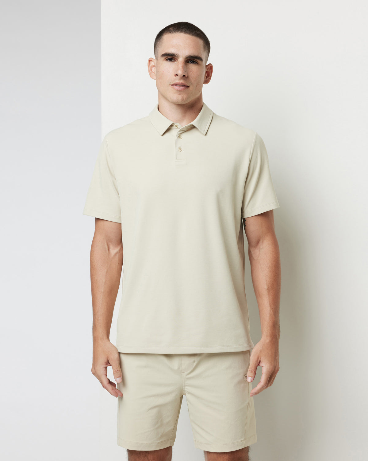 Men Vuori Gamepoint Polo Men's Cashew Tennis Polo