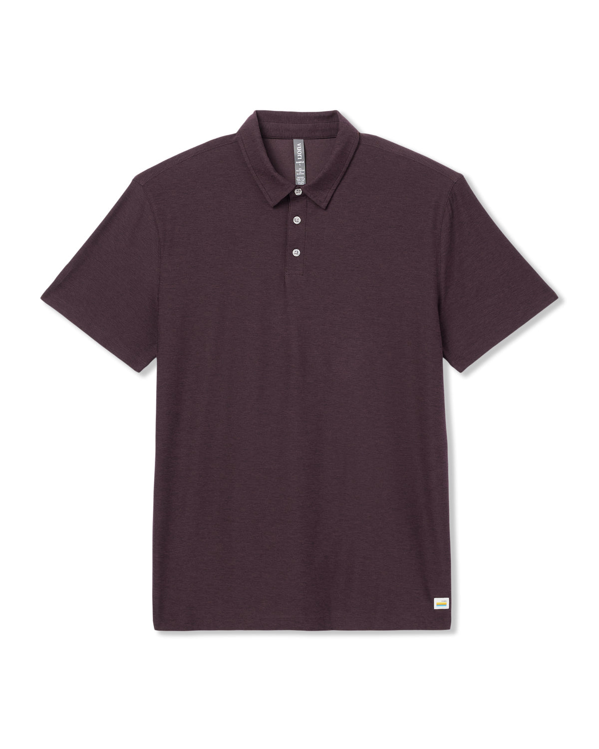 Men Vuori Strato Tech Polo Men's Raisin Heather Performance Shirt