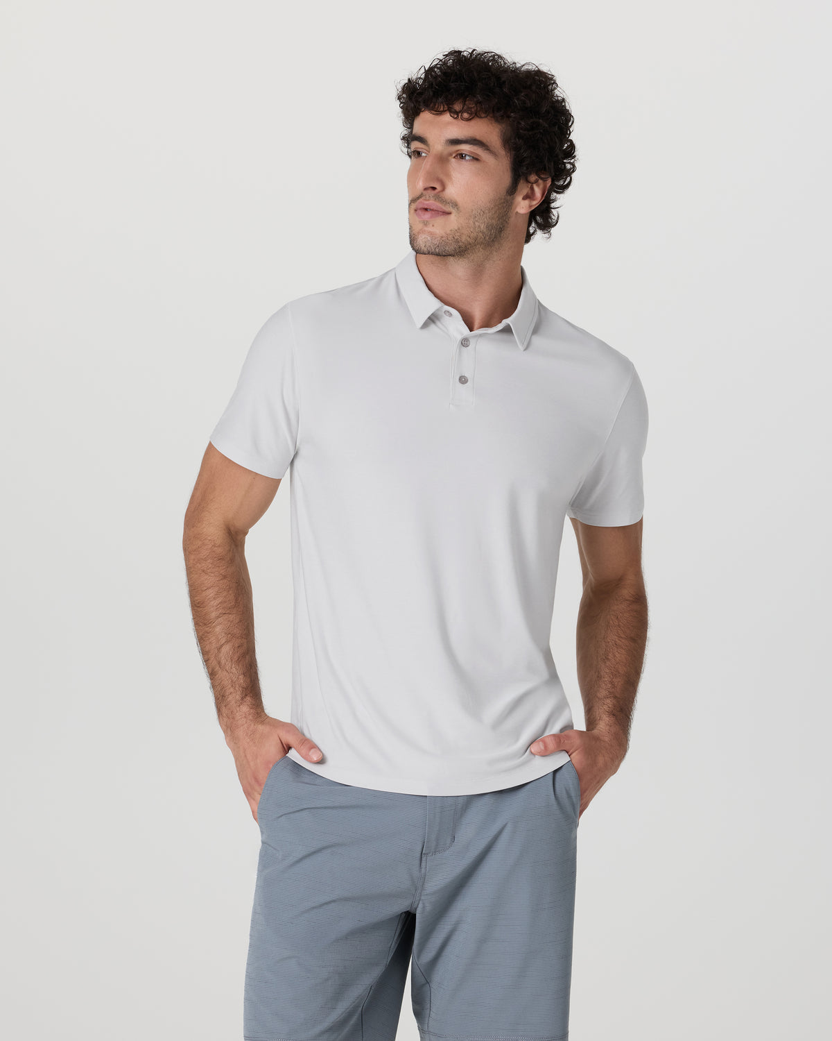 Men Vuori Strato Tech Polo Men's Frost Grey Heather Polo