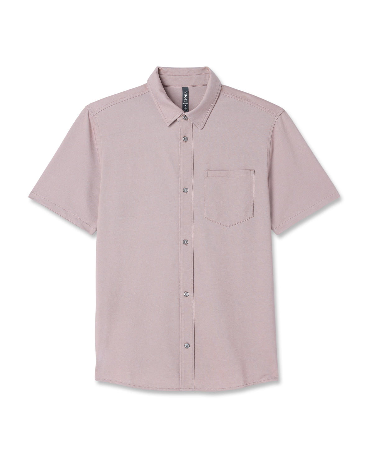 Men Vuori Short Sleeve Knit Oxford Button Down - Classic Fit Mauve