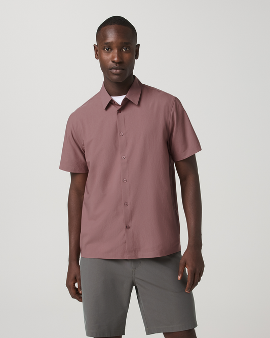 Men Vuori Short Sleeve Manhattan Button Down Men's Adobe Shirt