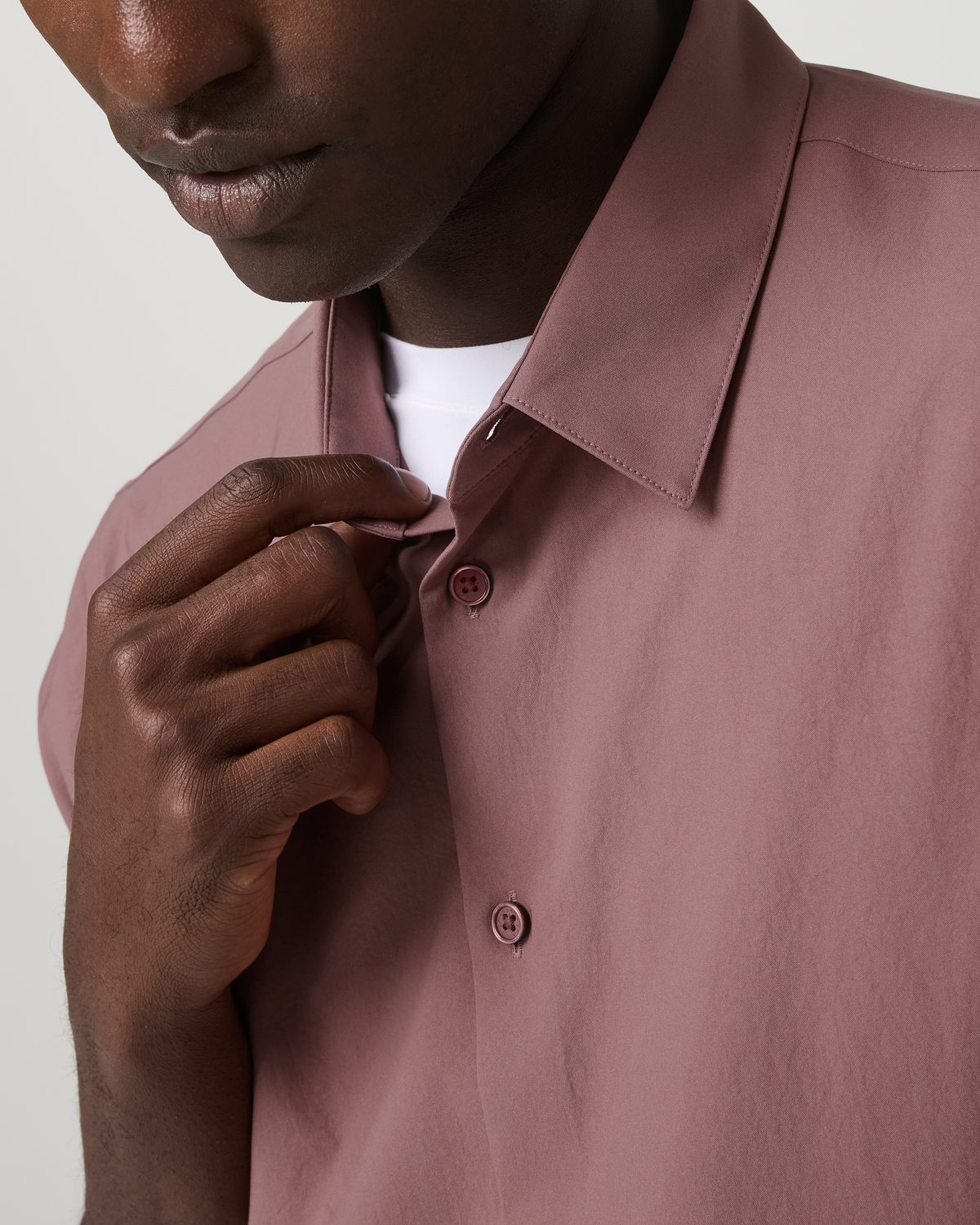 Men Vuori Short Sleeve Manhattan Button Down Men's Adobe Shirt