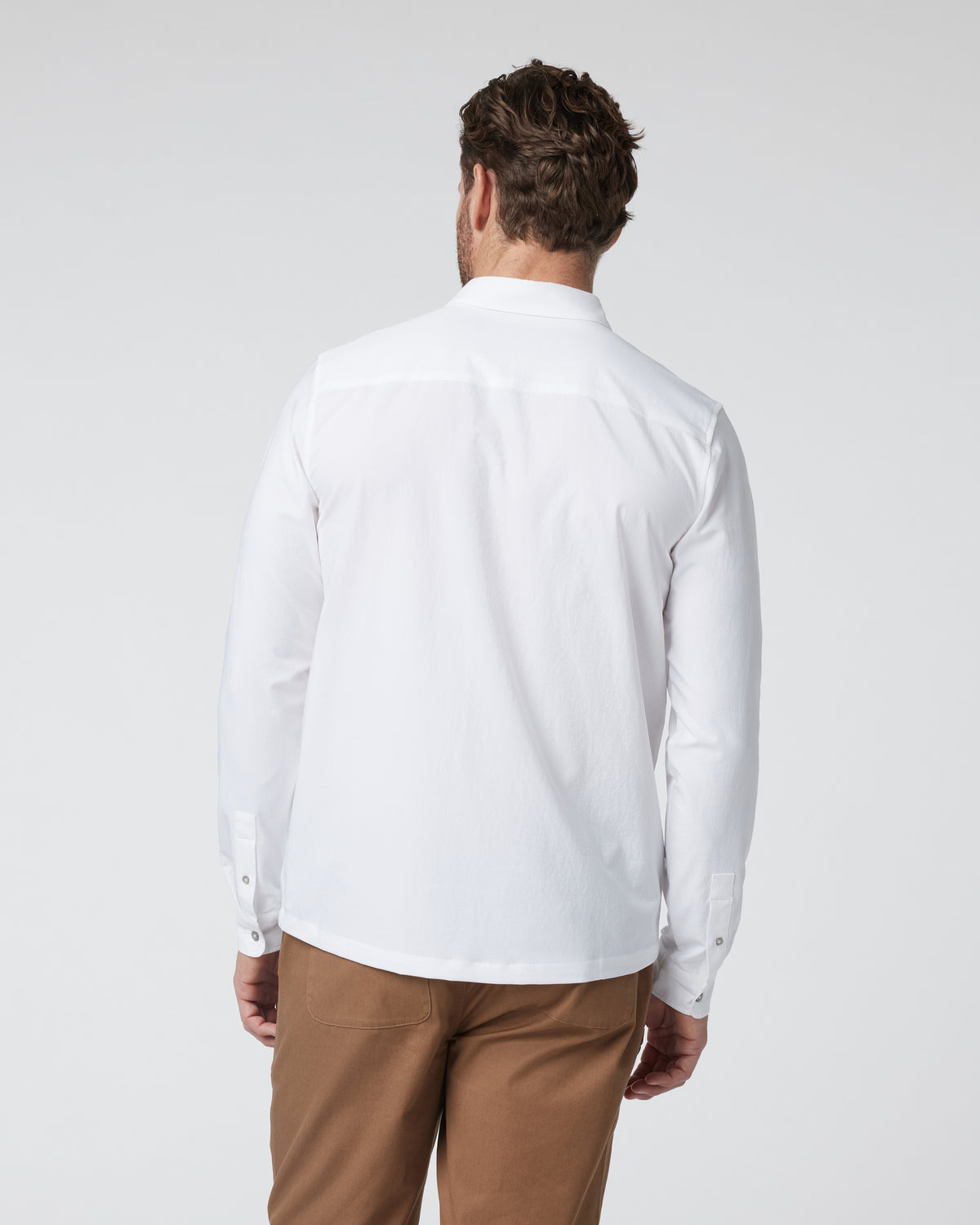 Men Vuori Long Sleeve Manhattan Button Down Men's White Shirt