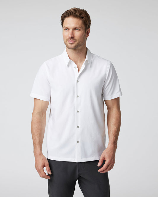 Men Vuori Short-Sleeve Manhattan Button Down White