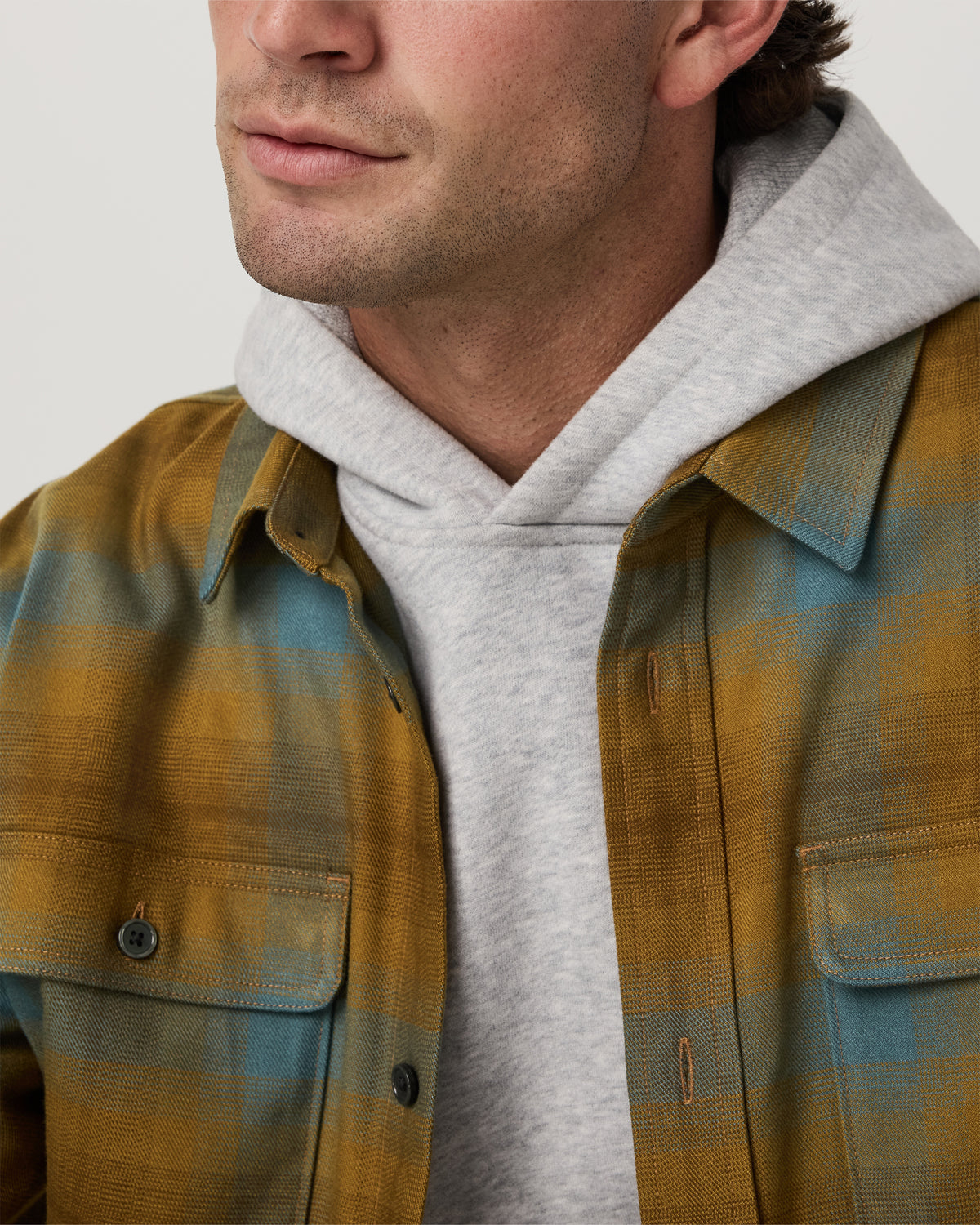 Men Vuori Long Sleeve Flannel Button Down Men's Bluegrass Shirt