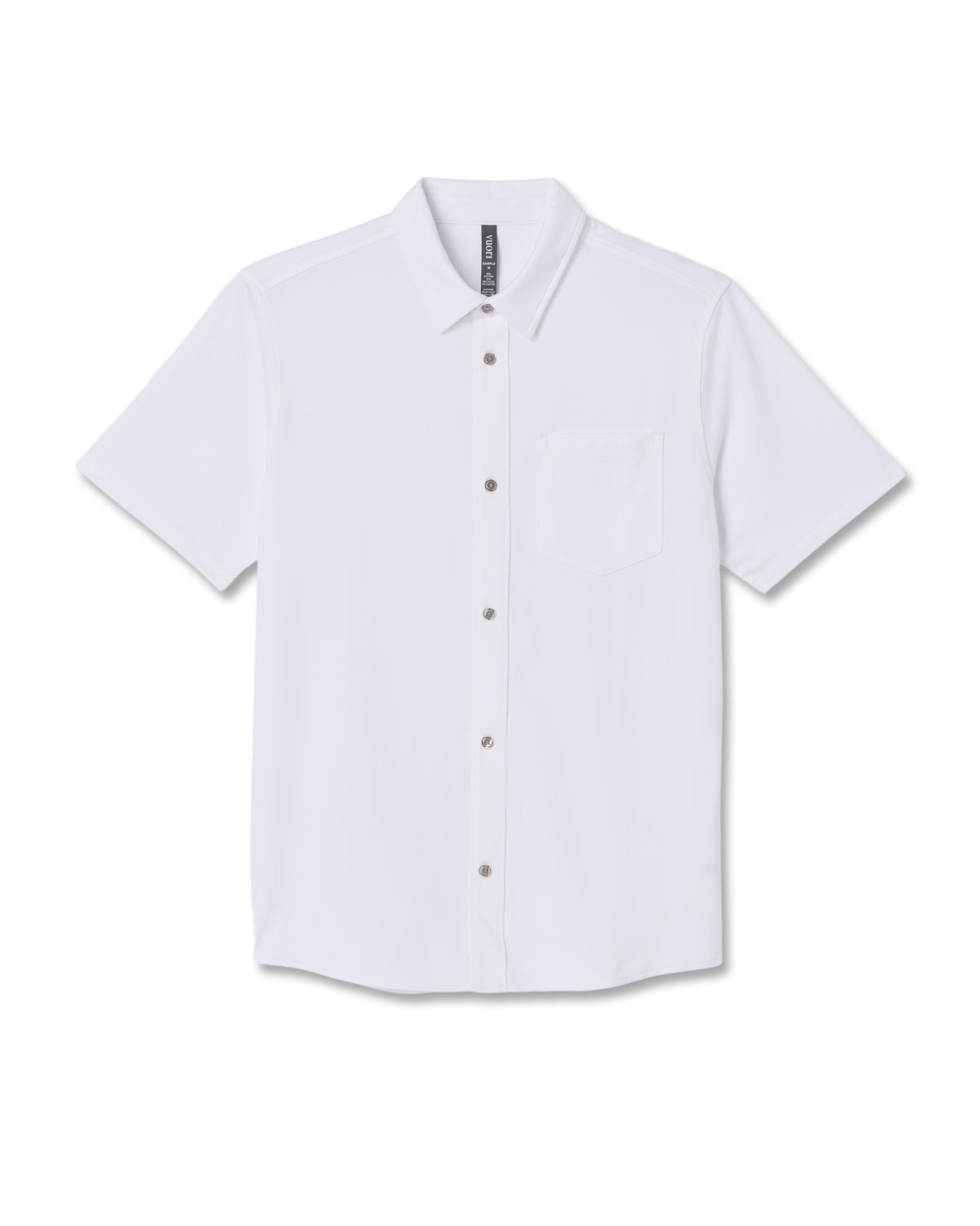 Men Vuori Short Sleeve Knit Oxford Button Down - Classic Fit White