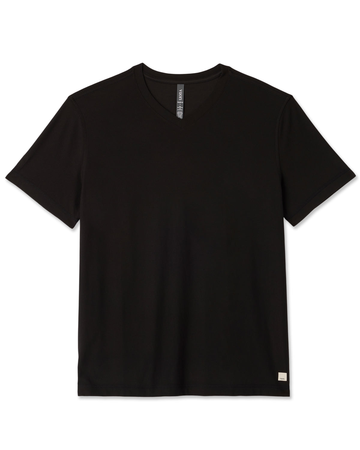 Men Vuori Strato Tech V-Neck Tee Black Workout Shirt