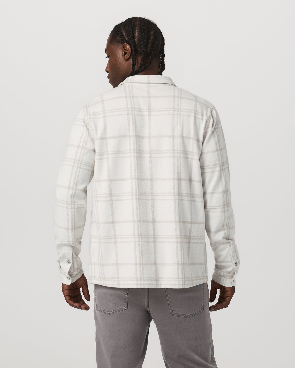 Men Vuori Seaview Plaid Button Down Shirt Men's Dove Shirt