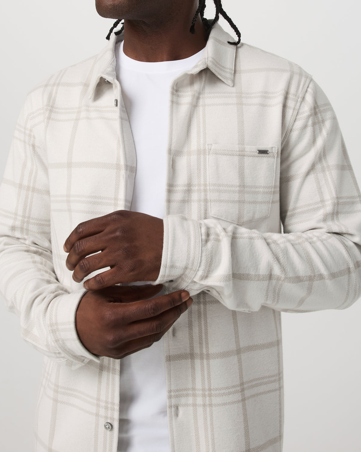 Men Vuori Seaview Plaid Button Down Shirt Men's Dove Shirt