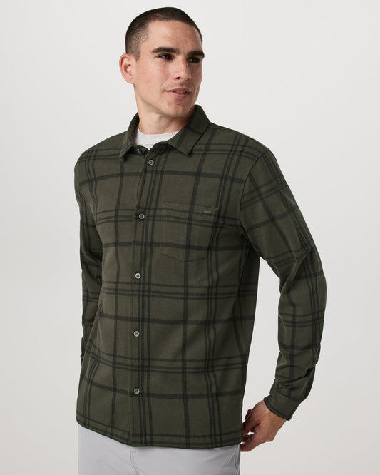 Men Vuori Seaview Plaid Button Down Shirt Dark Oregano Shirt