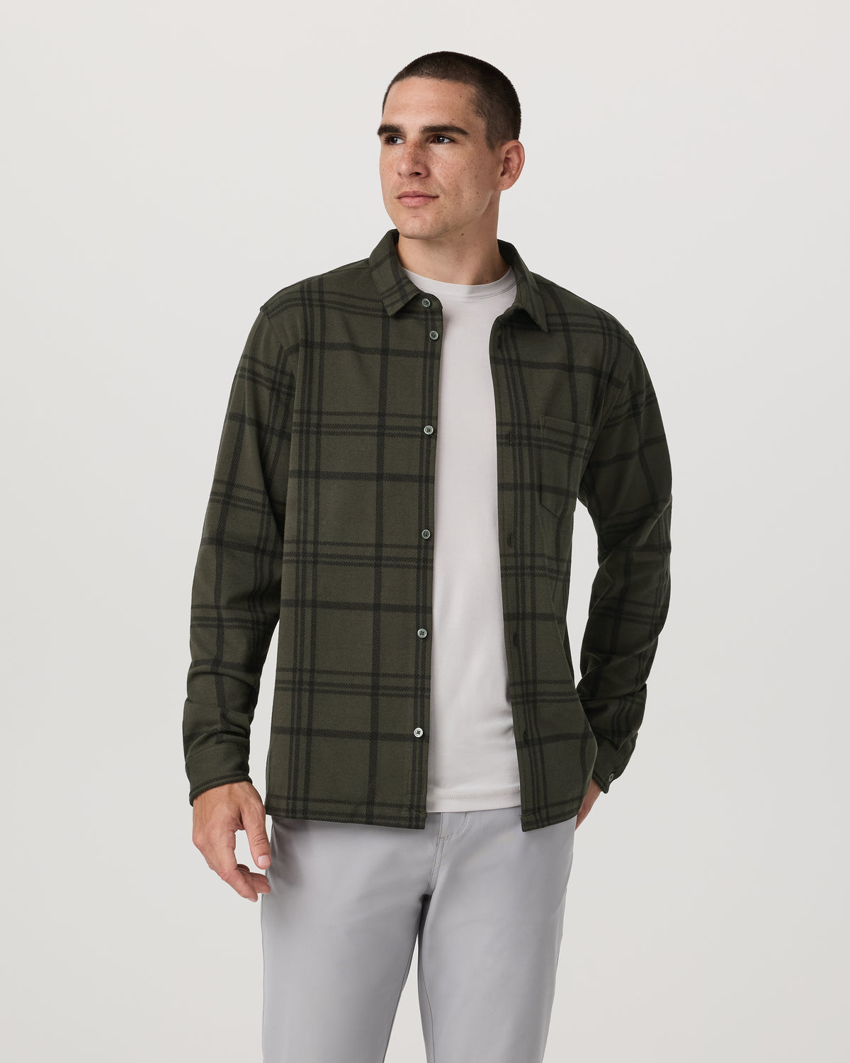 Men Vuori Seaview Plaid Button Down Shirt Dark Oregano Shirt