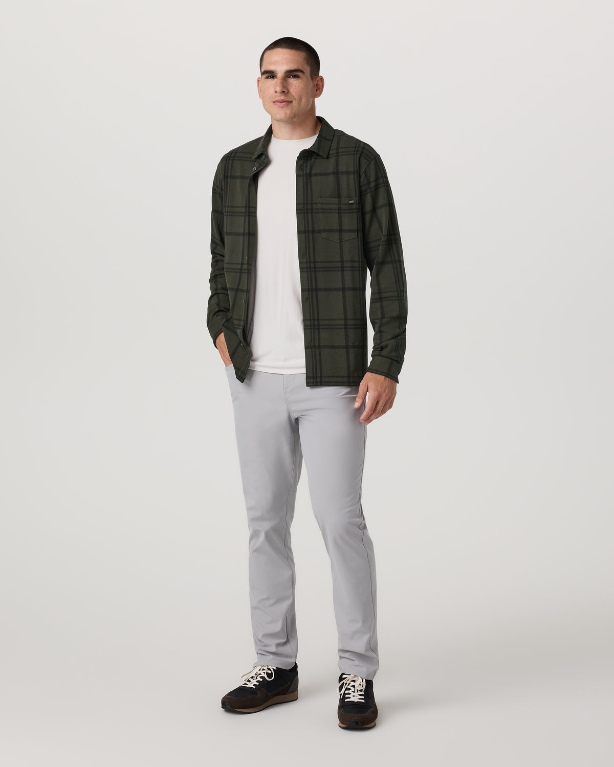 Men Vuori Seaview Plaid Button Down Shirt Dark Oregano Shirt