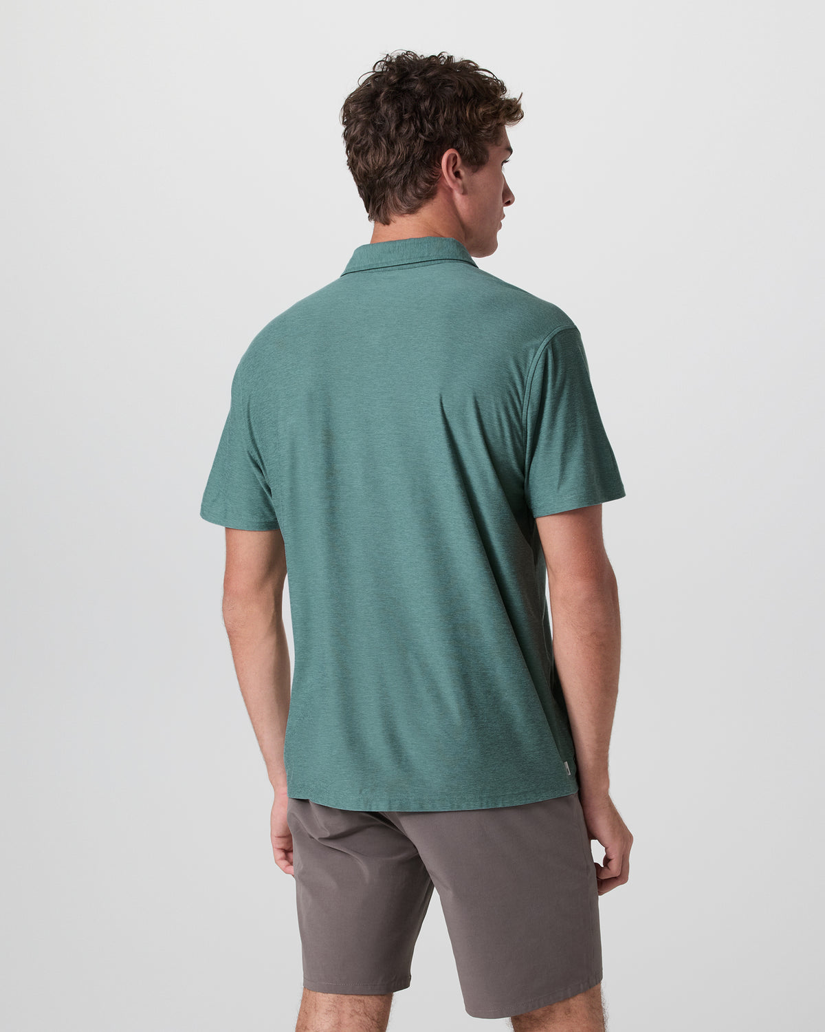 Men Vuori Short Sleeve Strato Button Down Bluegrass Heather