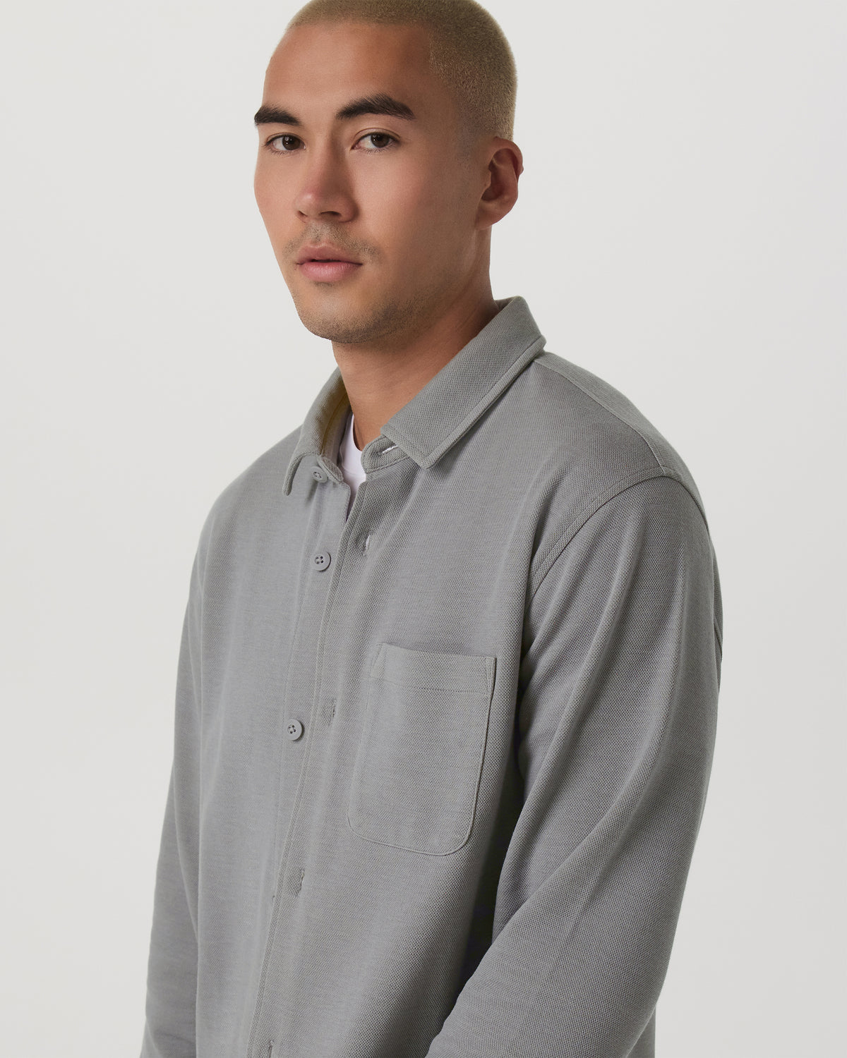 Men Vuori Jeffreys Overshirt Men's Grey Button-Up Shirt