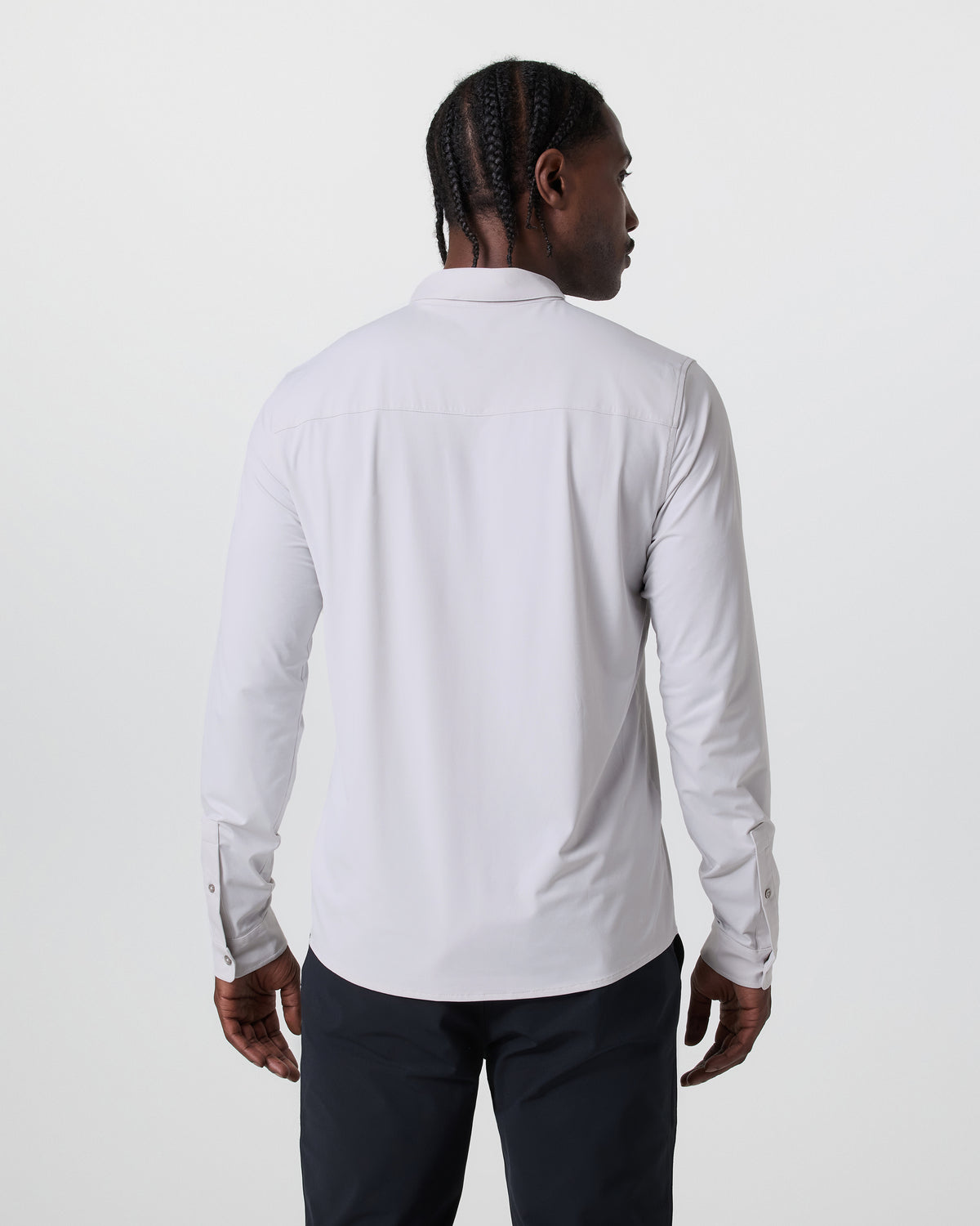 Men Vuori Long Sleeve TravelLite Button Down Frost Grey
