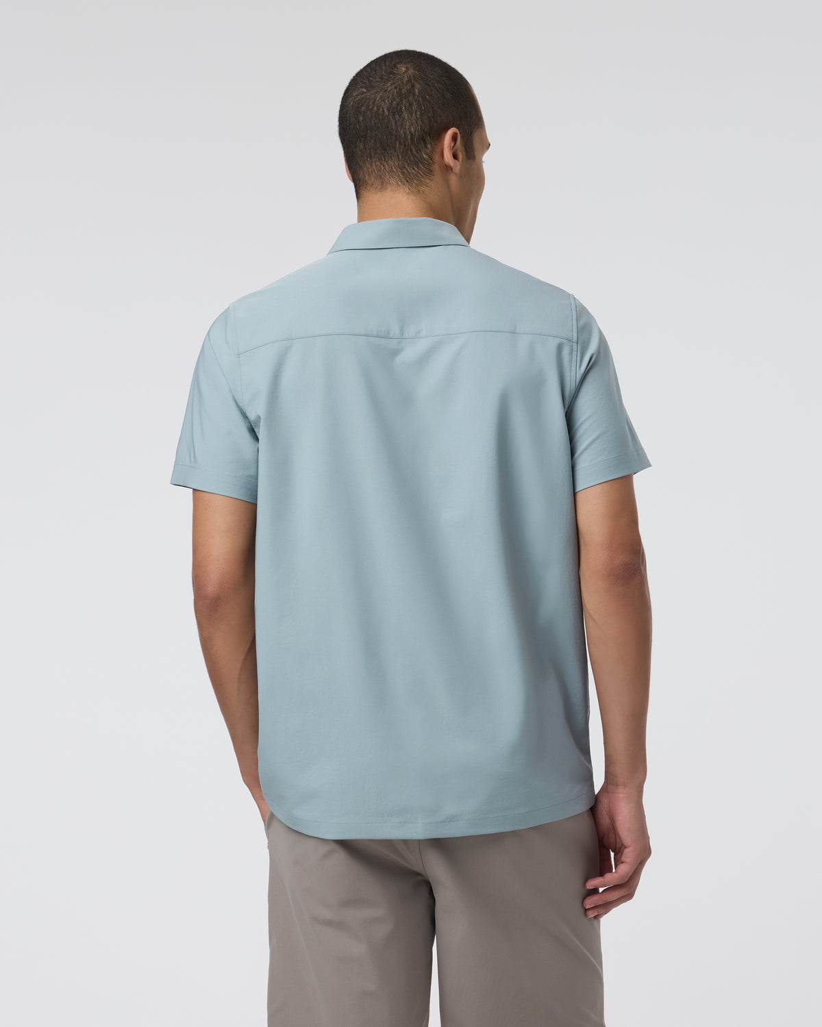 Men Vuori Short Sleeve Manhattan Button Down Men's Mist Shirt
