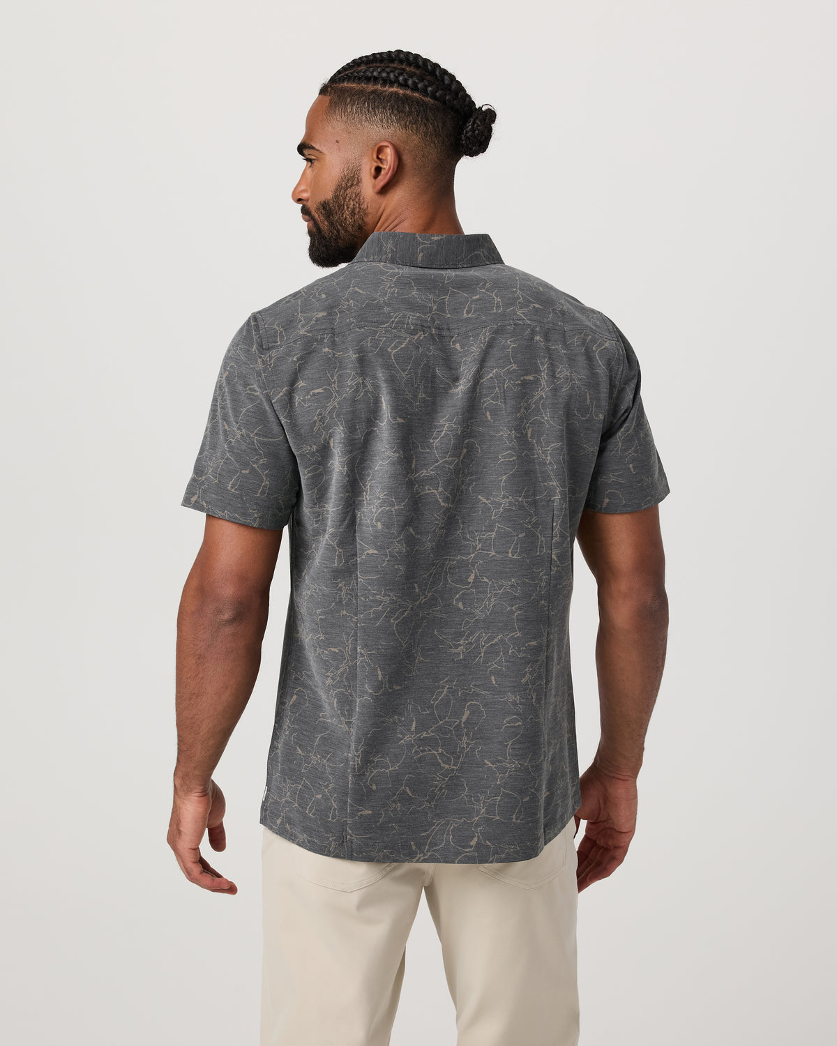 Men Vuori Short Sleeve Bridge Button Down Men's Root Shirt