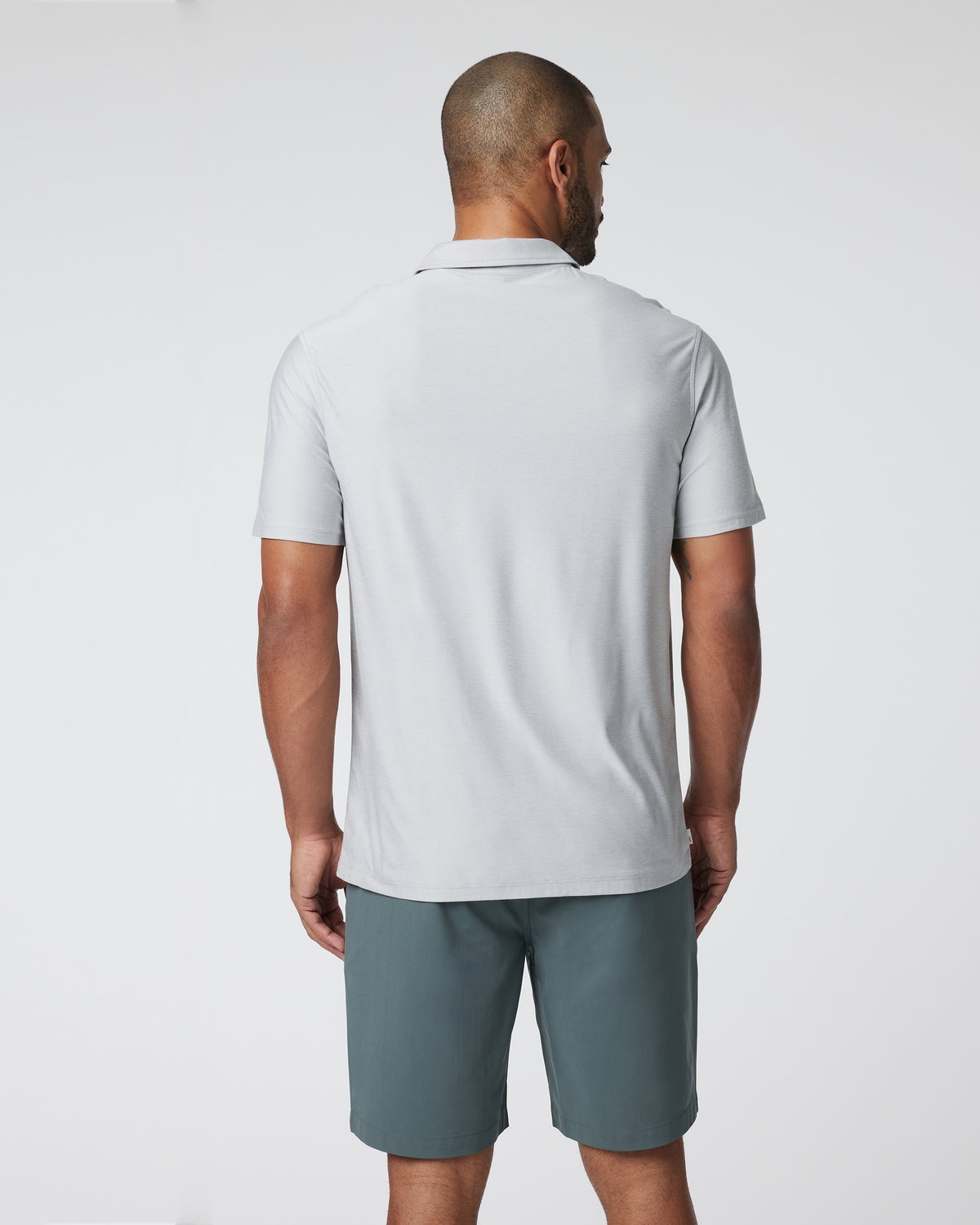Men Vuori Short Sleeve Strato Button Down Men's Platinum Shirt