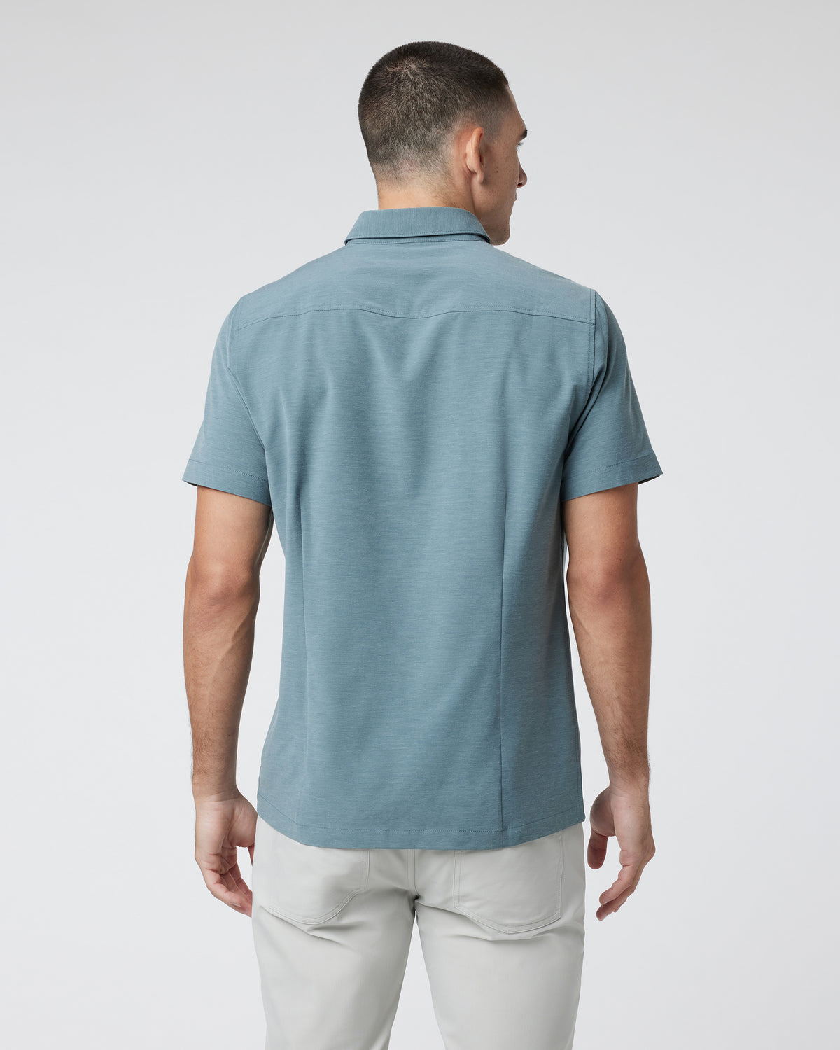 Men Vuori Short Sleeve Bridge Button Down Kashmir