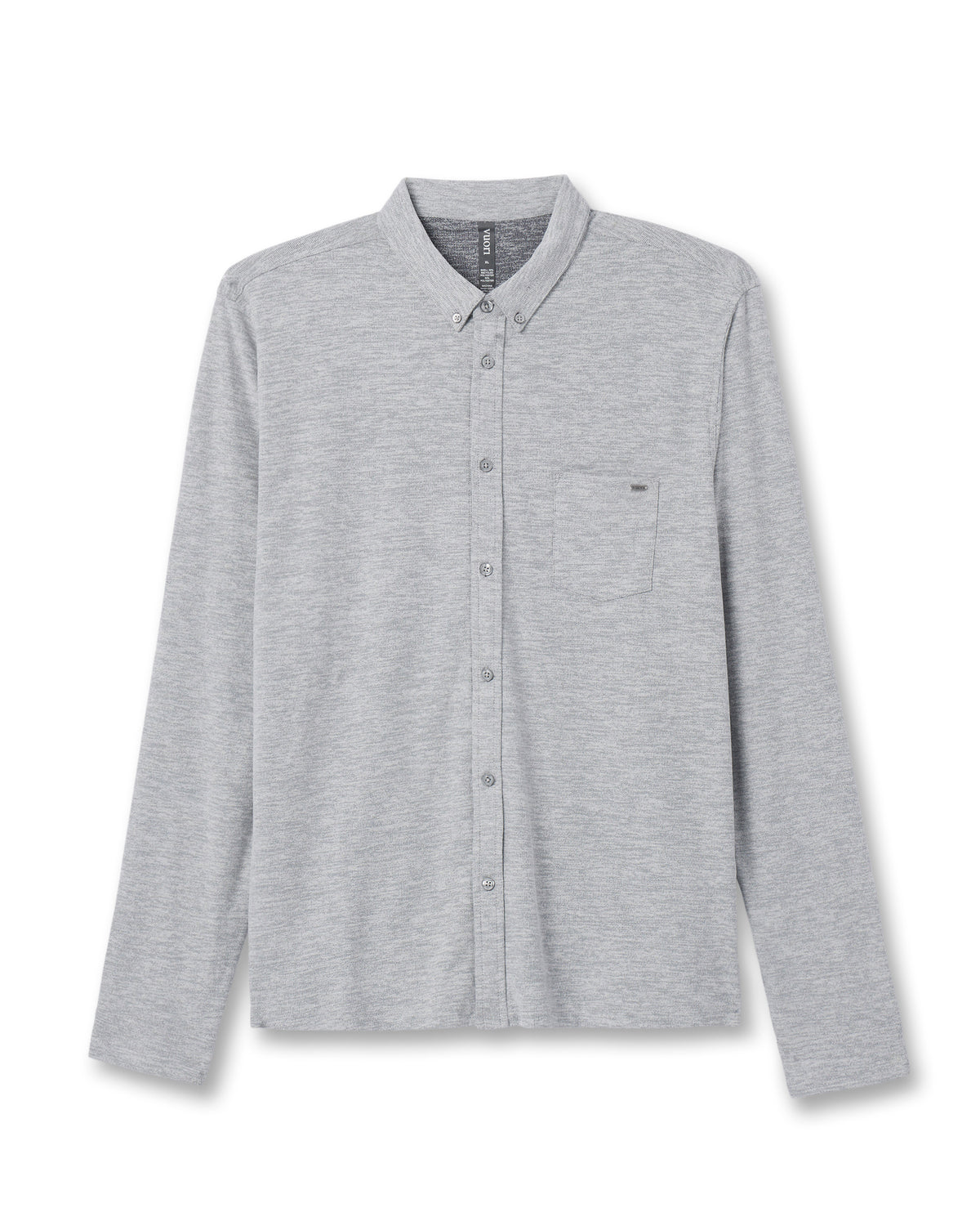 Men Vuori Long Sleeve Ace Button-Down Grey Button Down Shirt