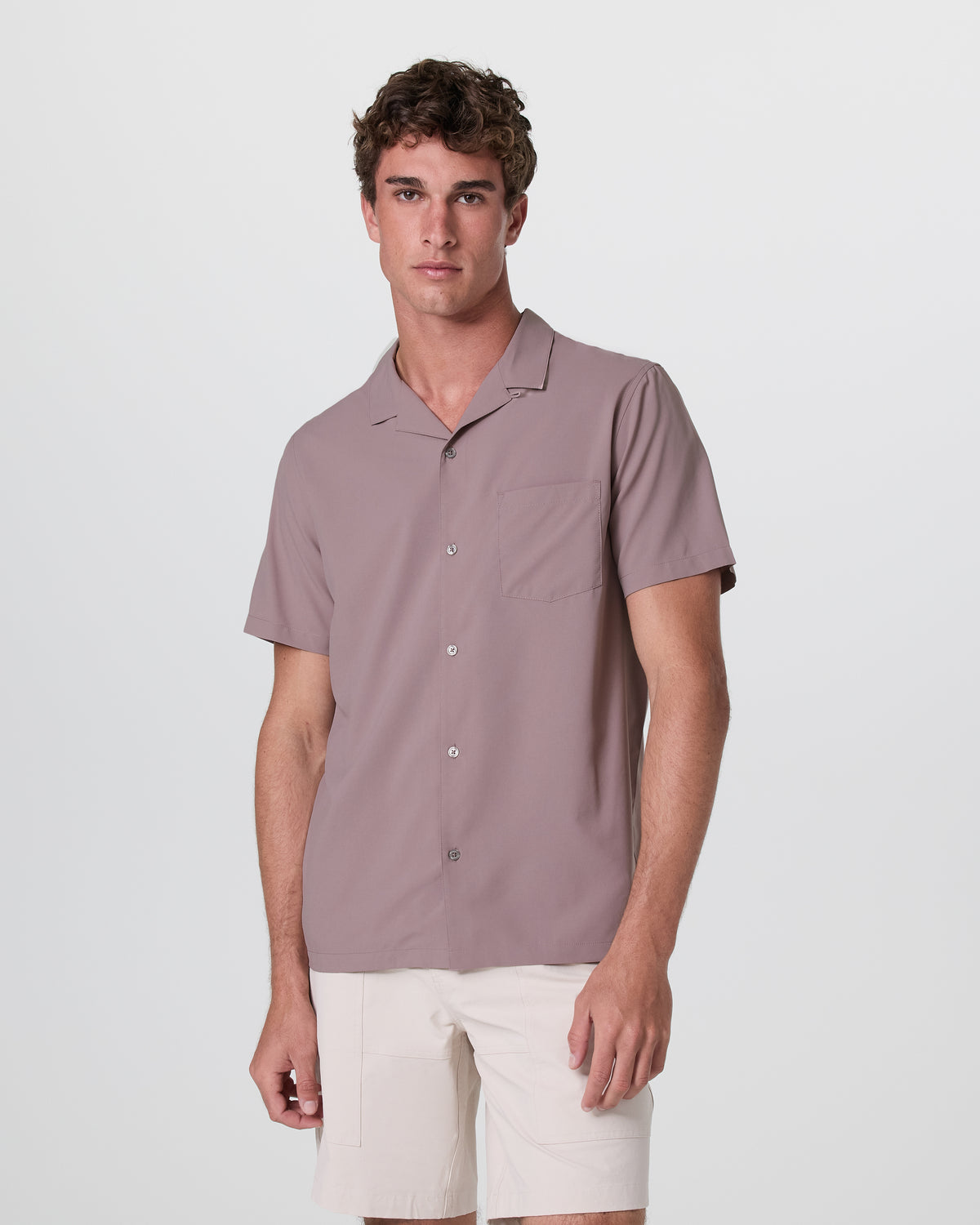 Men Vuori Seaport Button Down Men's Dark Umber Short Sleeve