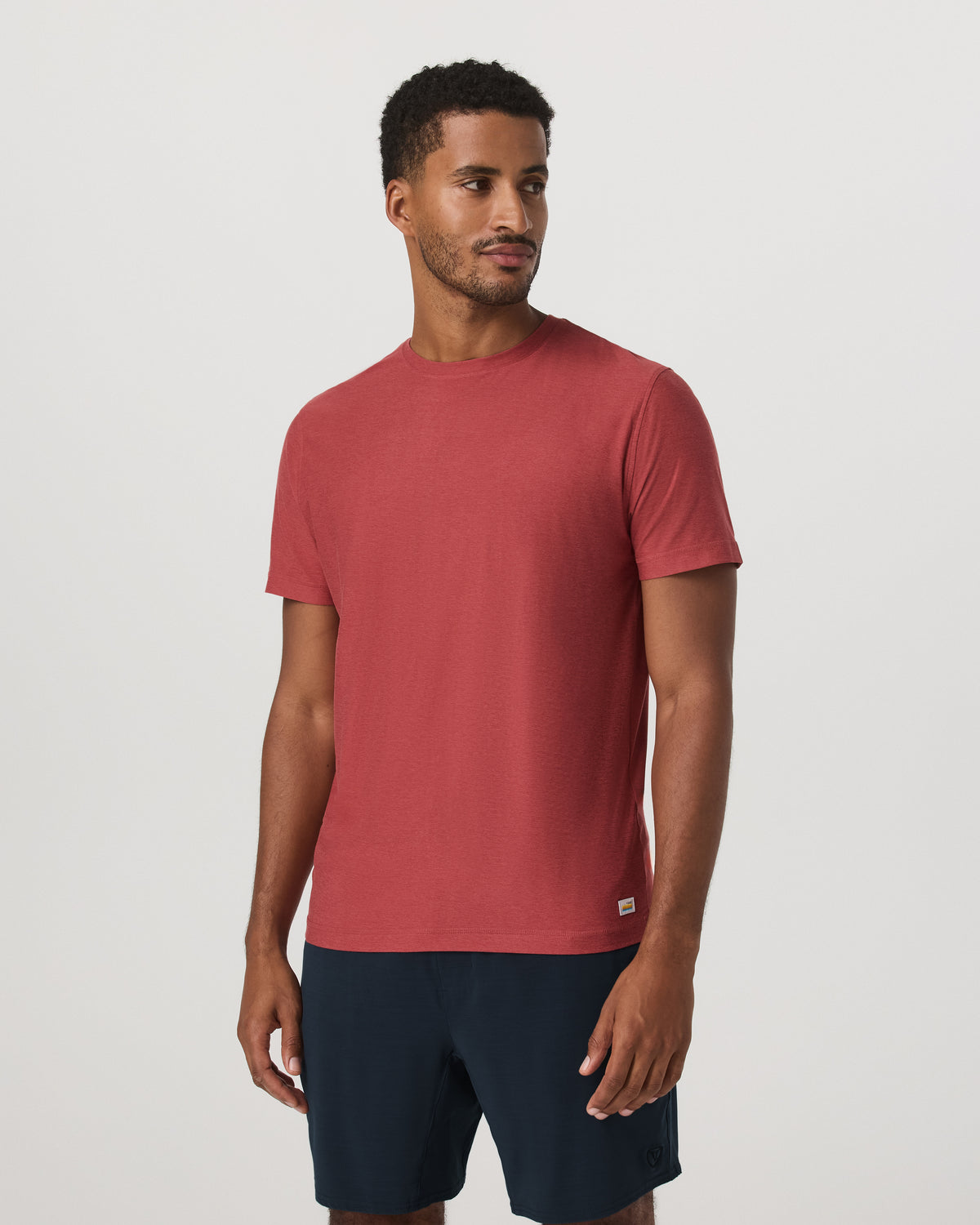 Men Vuori Strato Tech Tee Men's Fire Heather Performance Shirt