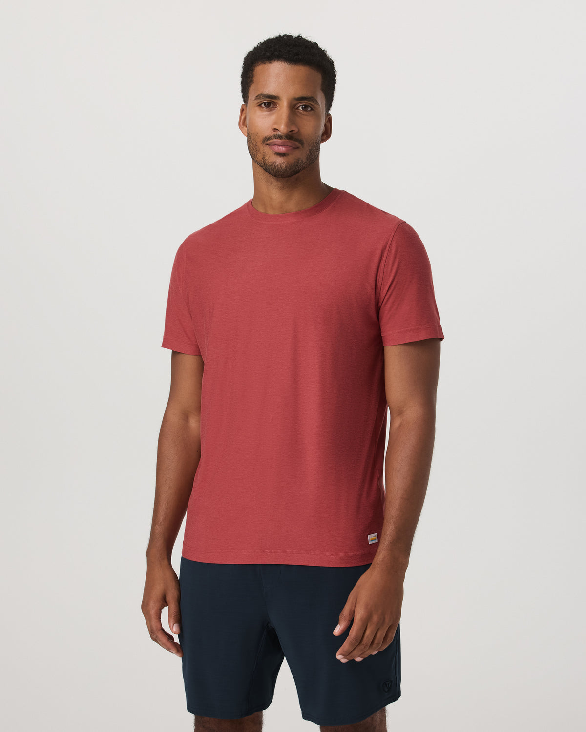 Men Vuori Strato Tech Tee Men's Fire Heather Performance Shirt