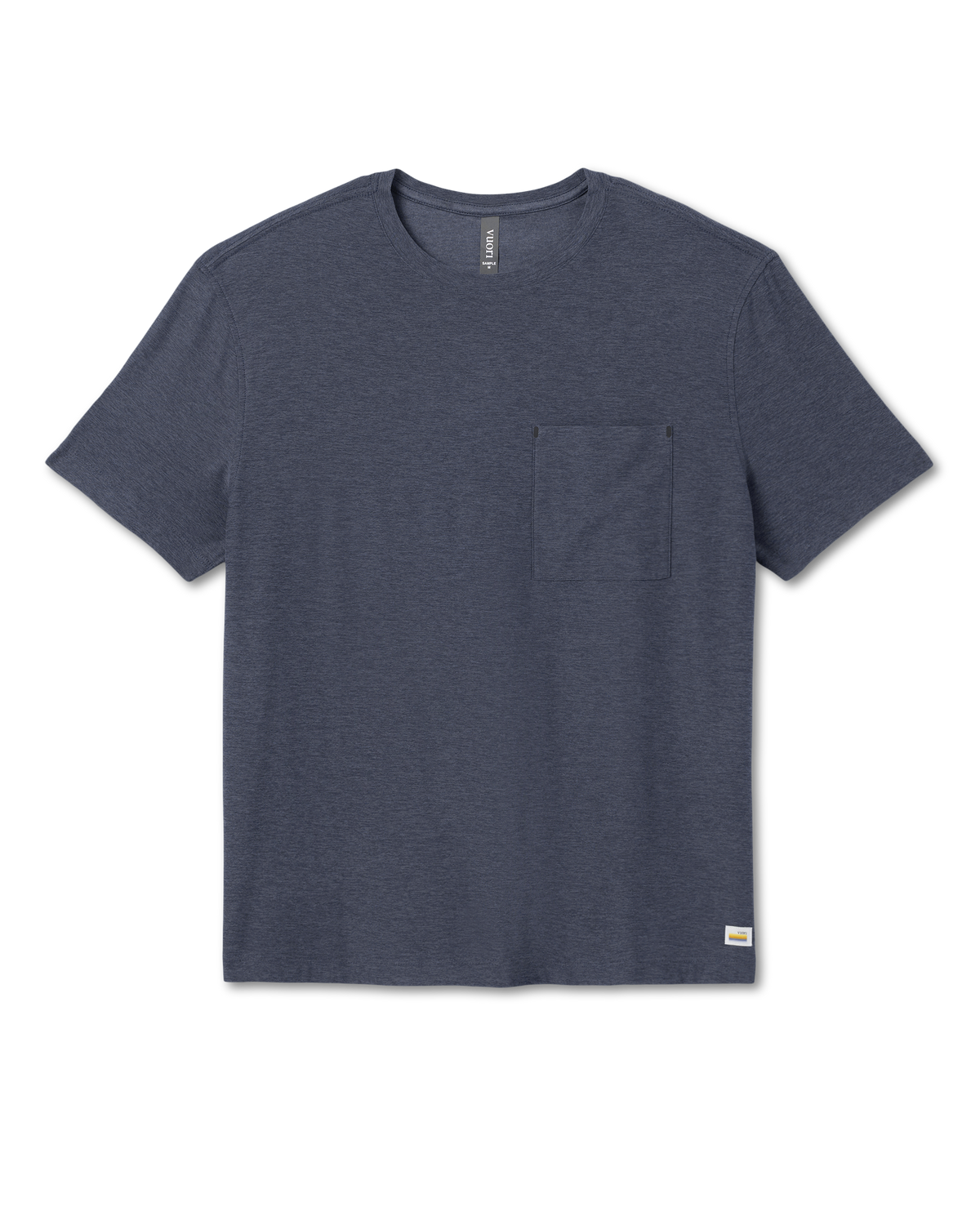 Men Vuori Short Sleeve Strato Pocket Tee-Relaxed Fit Dark Azure Heather