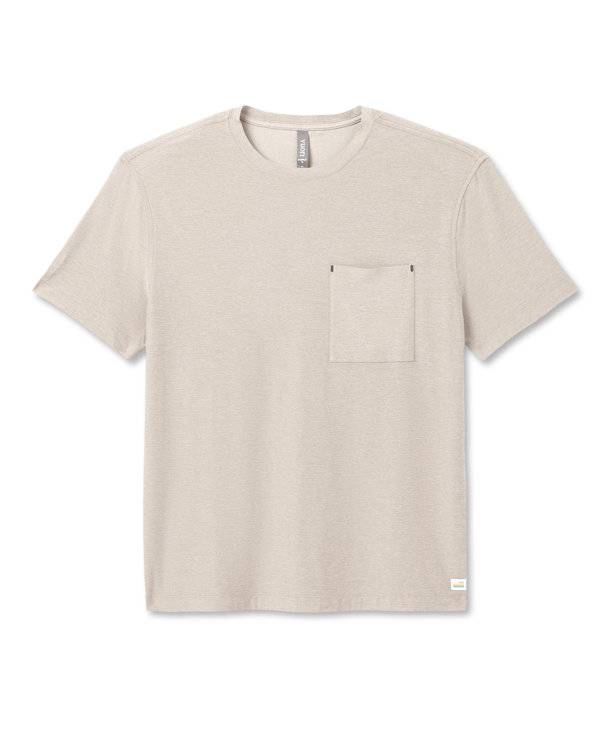 Men Vuori Short Sleeve Strato Pocket Tee-Relaxed Fit Truffle Heather