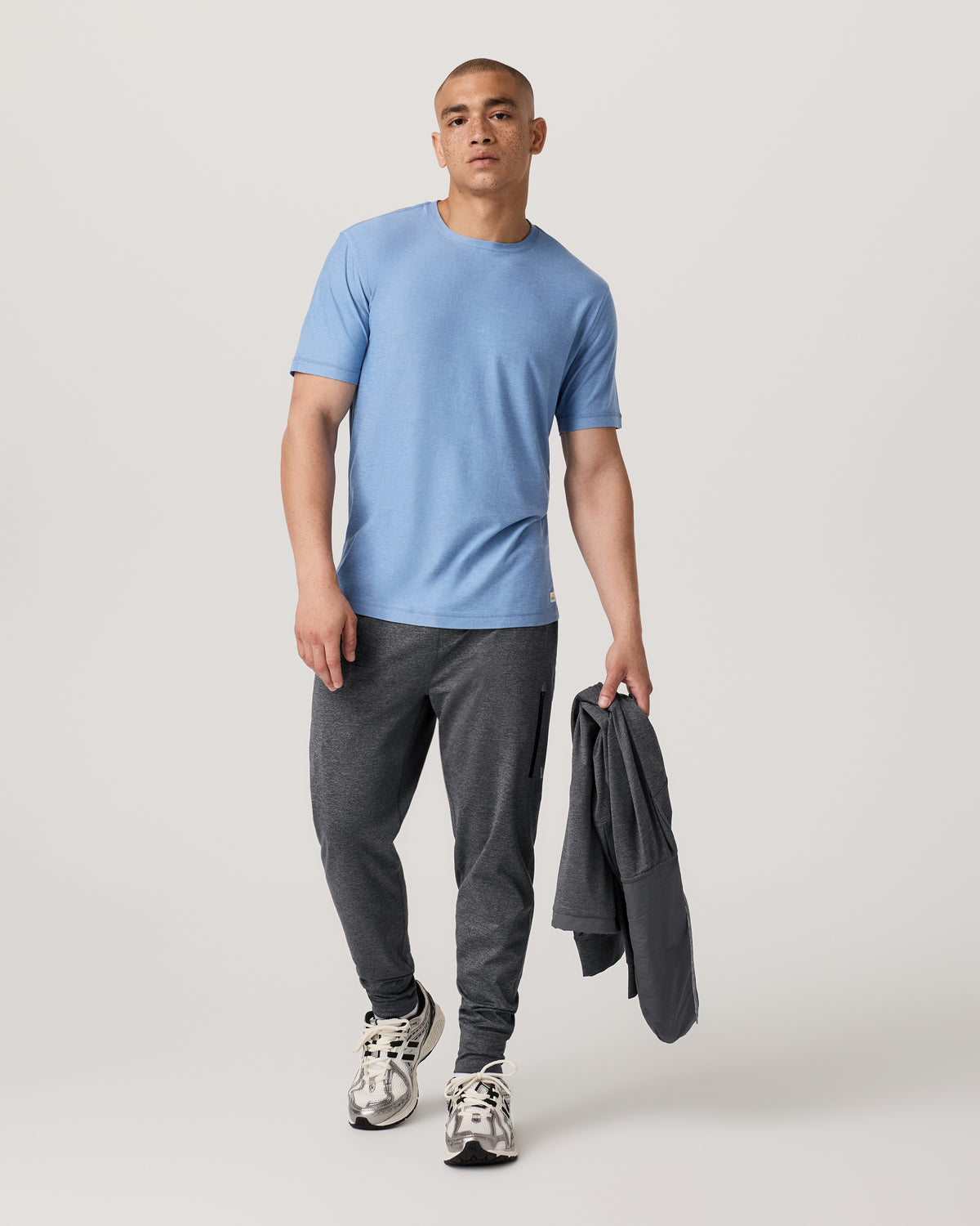 Men Vuori Strato Tech Tee Women's Isle Blue Heather T-Shirt