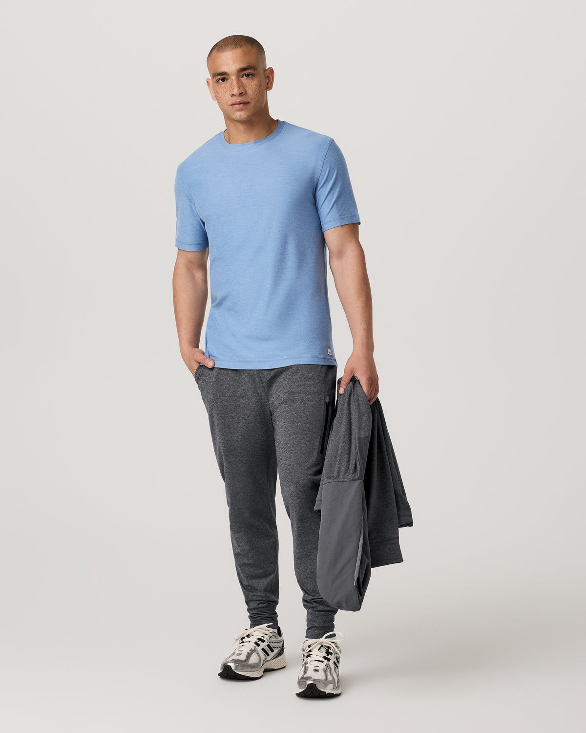 Men Vuori Strato Tech Tee Women's Isle Blue Heather T-Shirt