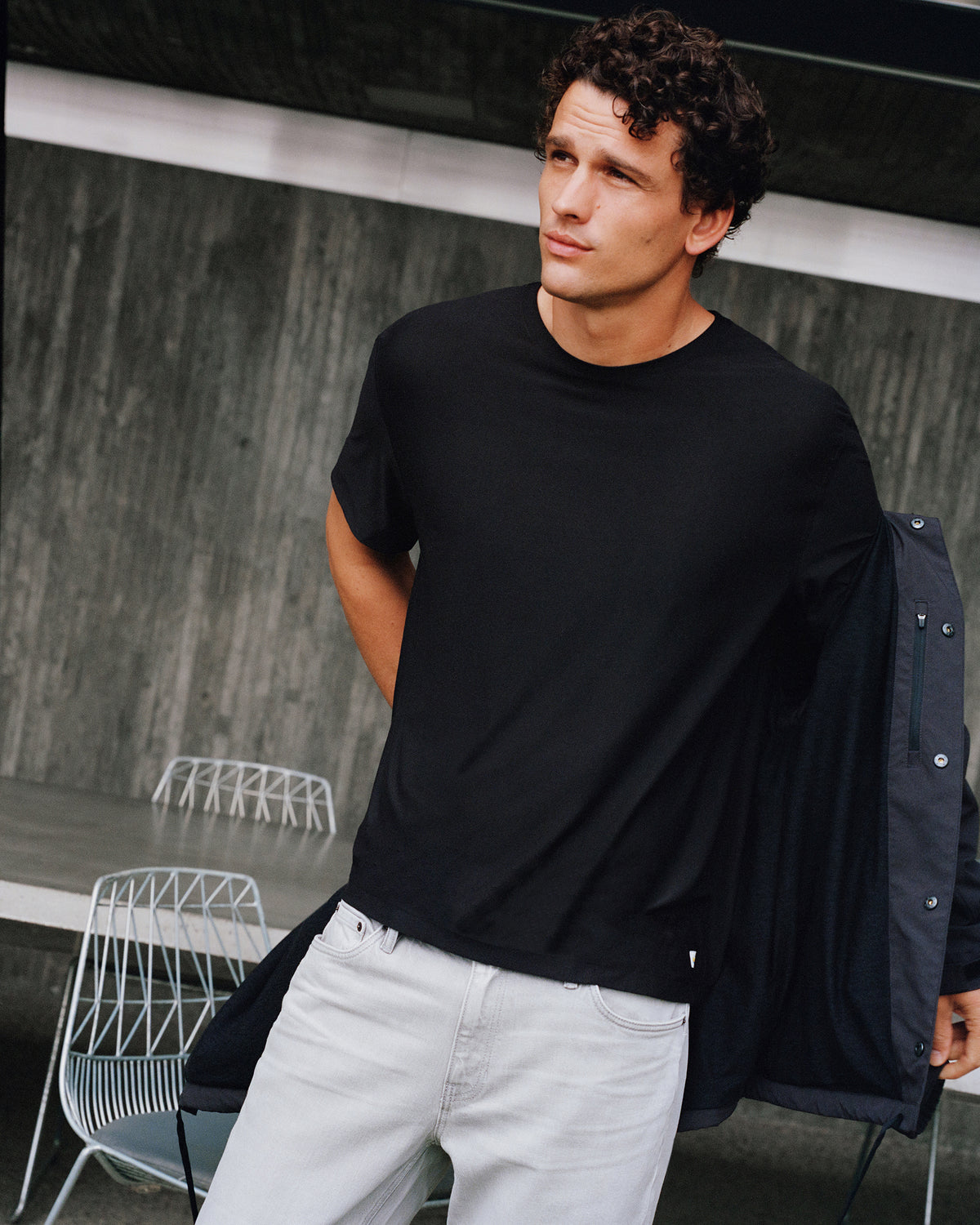 Men Vuori Strato Tech Tee Men's Black Quick Dry T Shirt