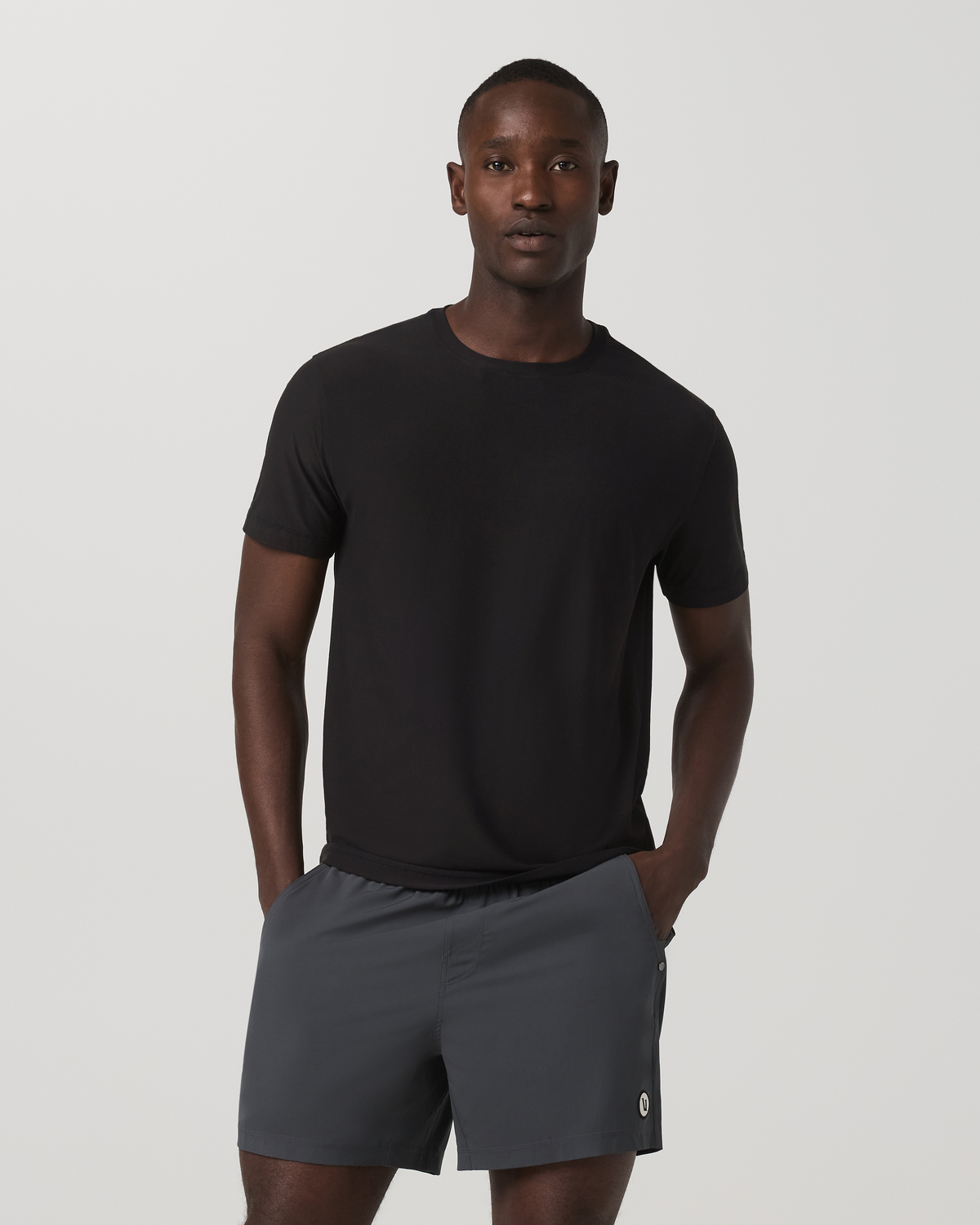 Men Vuori Strato Tech Tee Men's Black Quick Dry T Shirt